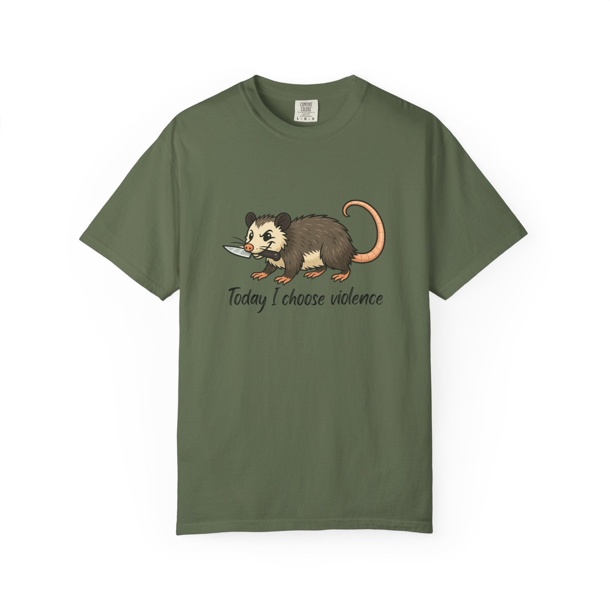 Possum Graphic Tee - "Today I Choose Violence" Funny Wildlife T-Shirt
