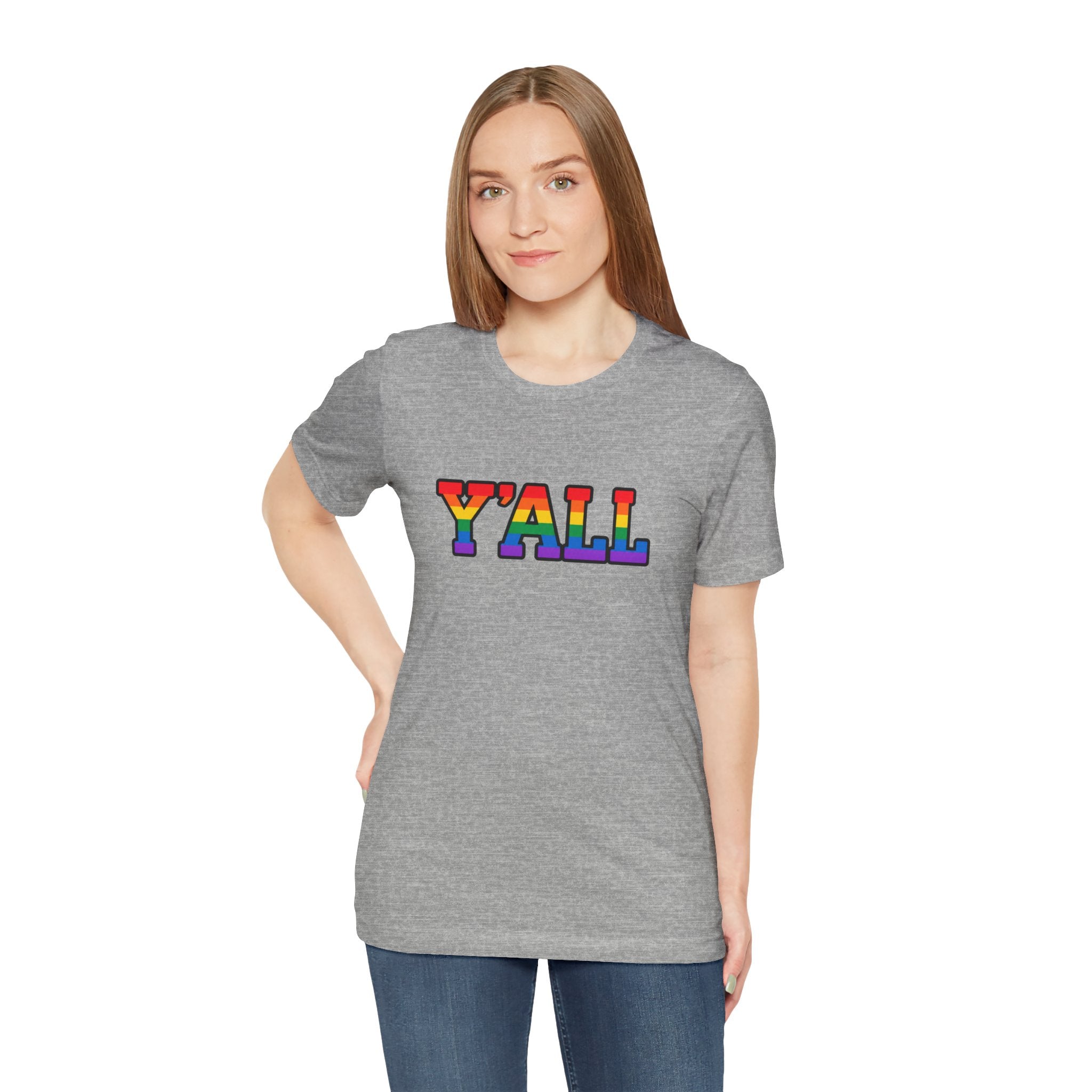 Y'ALL Rainbow Pride Bella + Canvas T-Shirt
