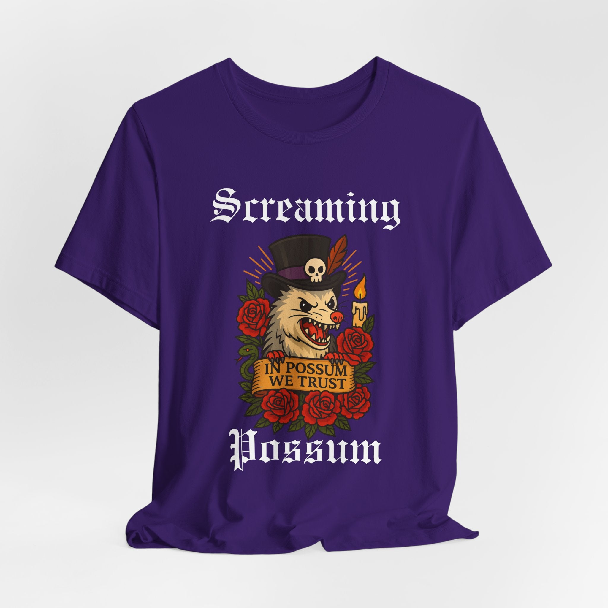 IN Possum We Trust Tattoo Tee — Screaming Possum Voodoo Possum T-Shirt
