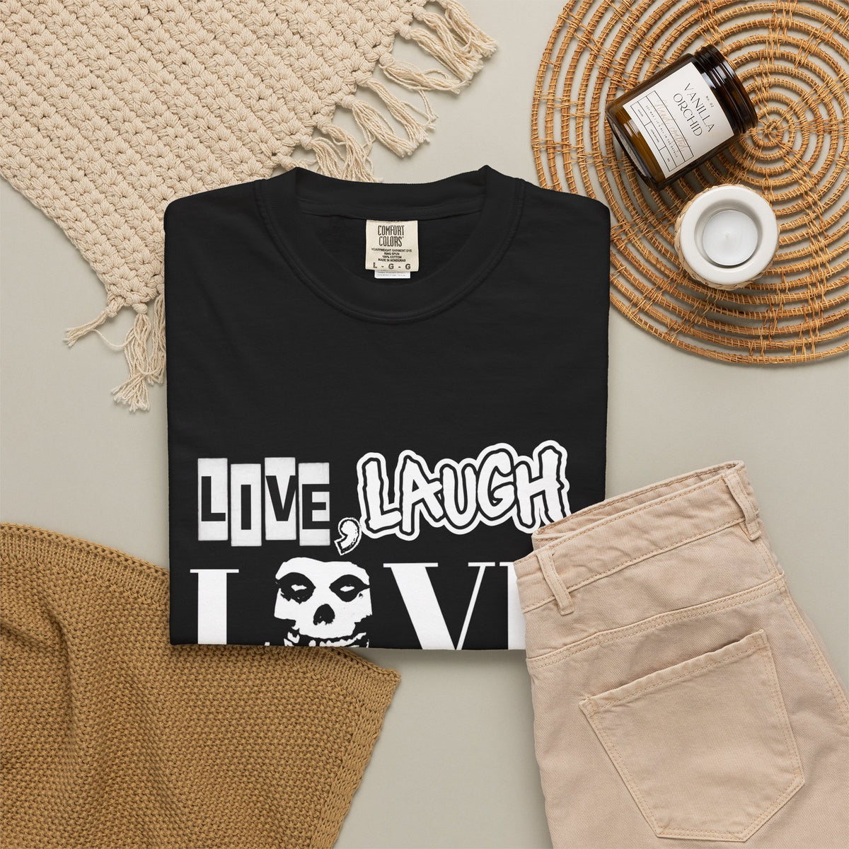 Live, Laugh, Love Punk Rock Parents Club Comfort Colors T-Shirt