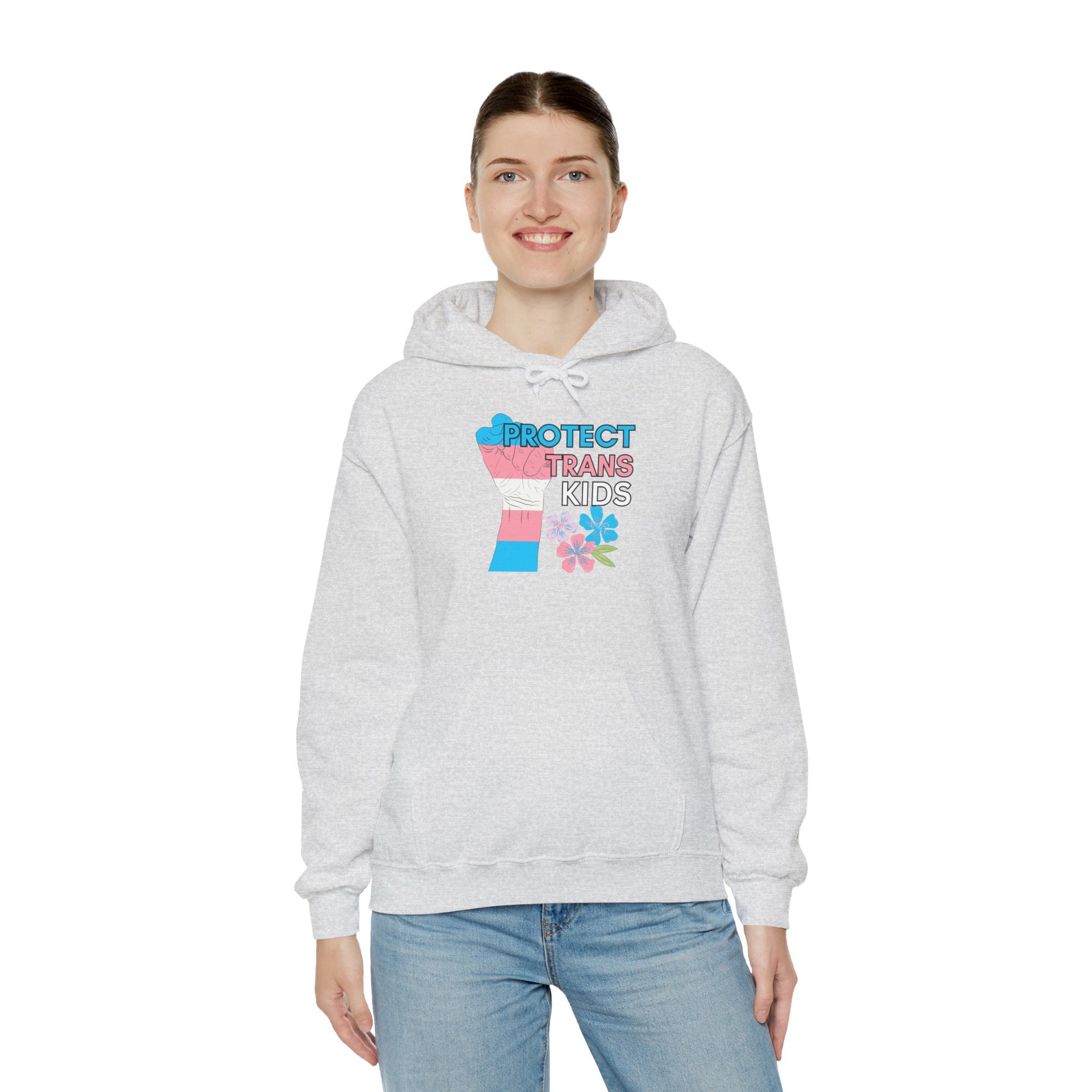 Protect Trans Kids Hoodie on Gildan Hooded Sweatshirt