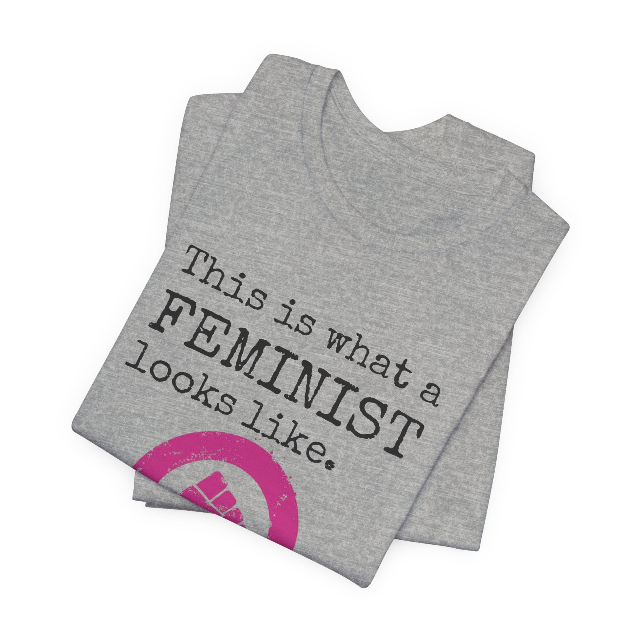 Feminist T‑Shirt — “This Is What a FEMINIST Looks Like” Pink Symbol Tee