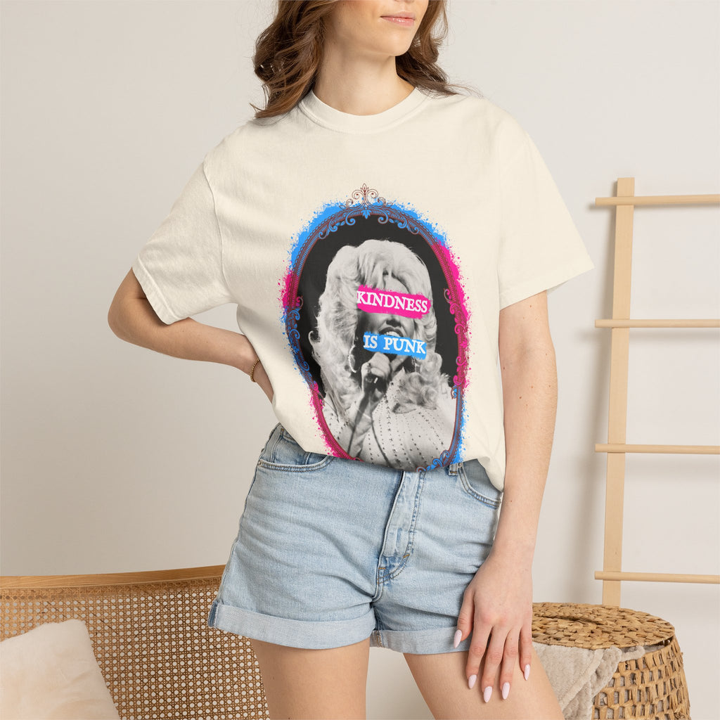 Kindness Is Punk Dolly Comfort Colors T-ShirtT-Shirt — Retro Punk Graphic Tee
