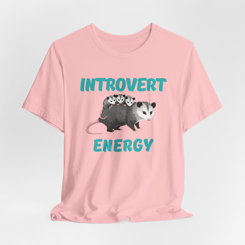 Introvert Energy T-Shirt — Cute Opossum Graphic Tee from Screaming Possum