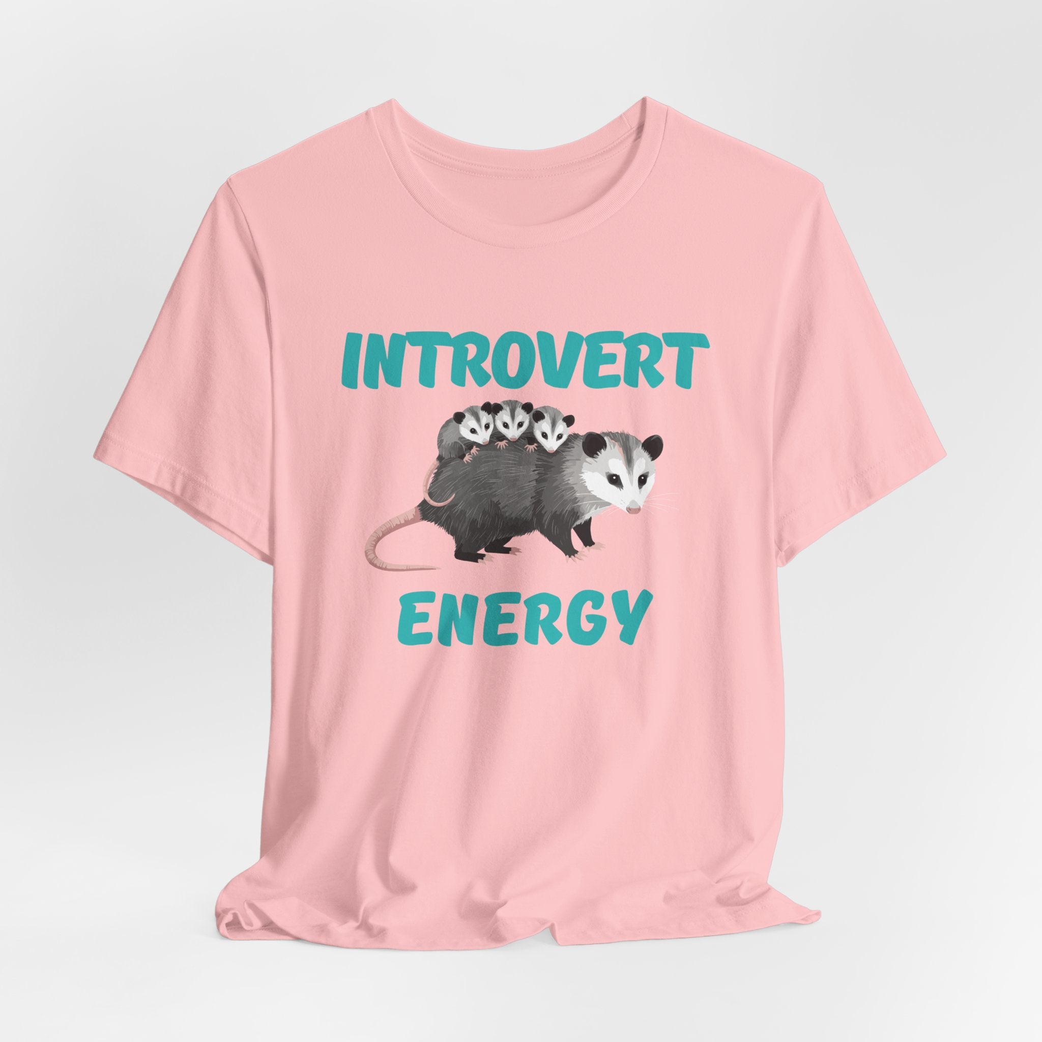 Introvert Energy T-Shirt — Cute Opossum Graphic Tee from Screaming Possum