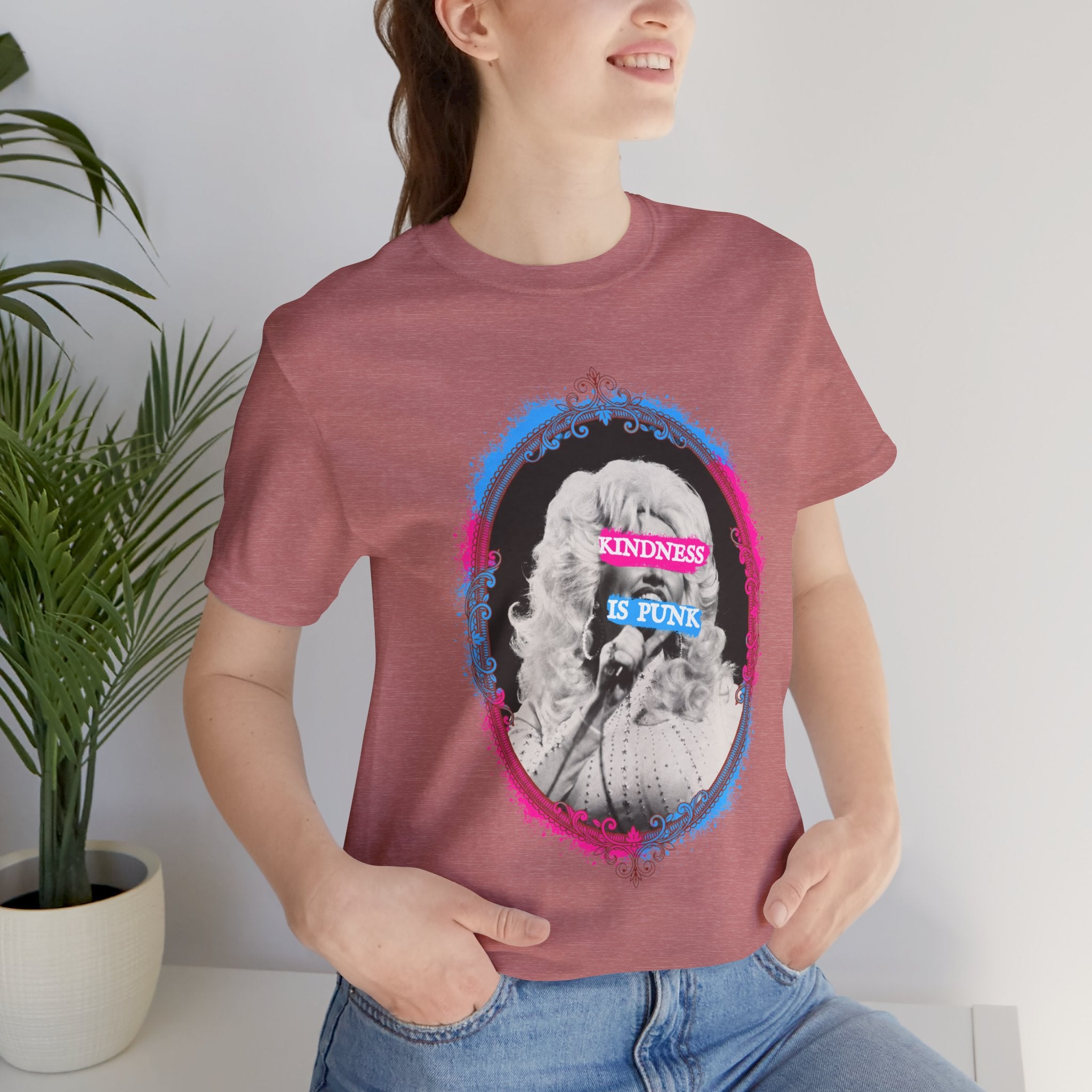 Kindness Is Punk Dolly Bella + Canvas T-Shirt - Vintage Punk Graphic Tee