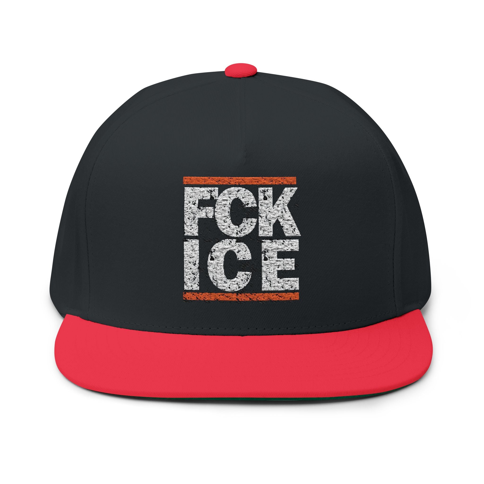 FCK ICE Embroidered Flat Bill Cap