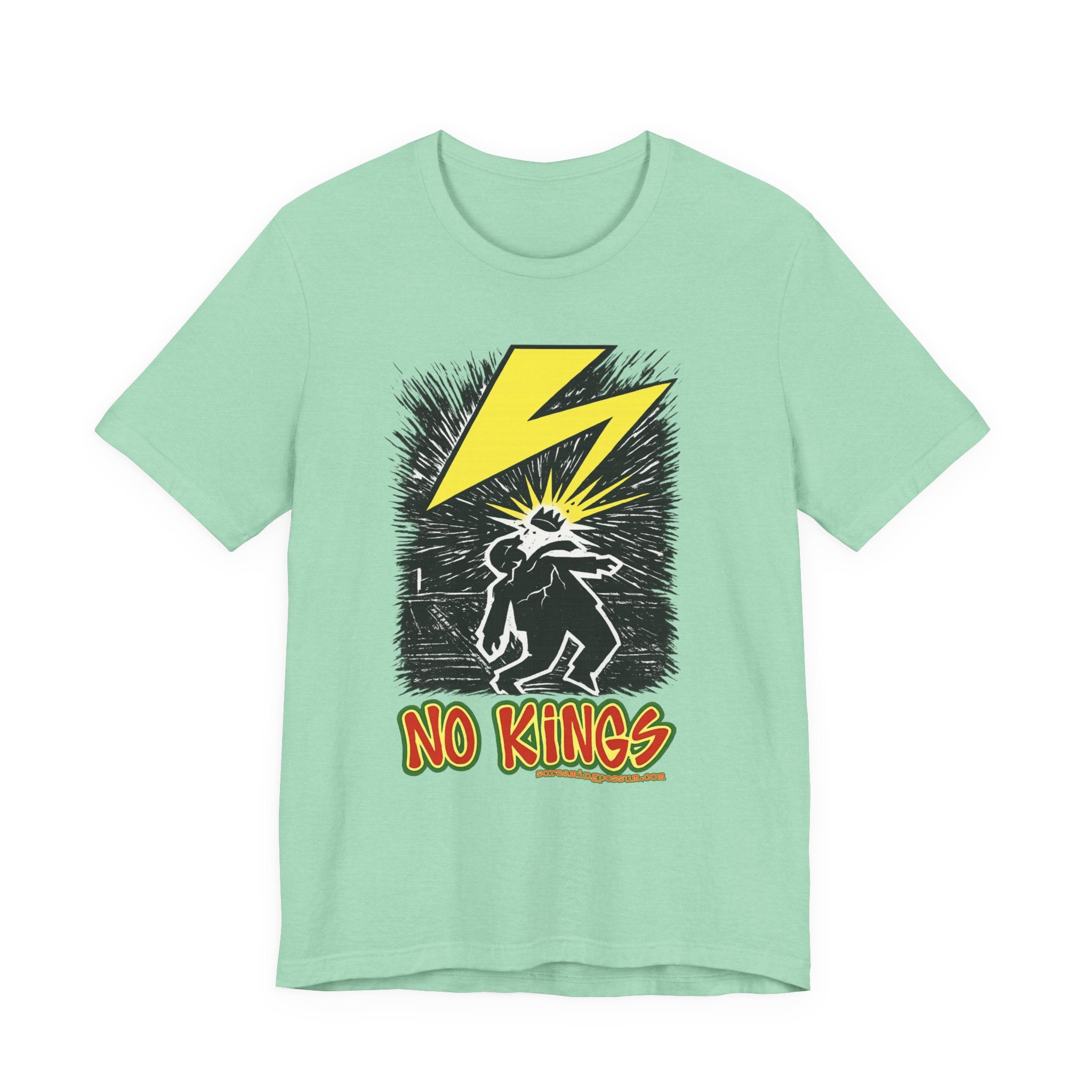No Kings Lightning Bolt Bella + Canvas T-Shirt