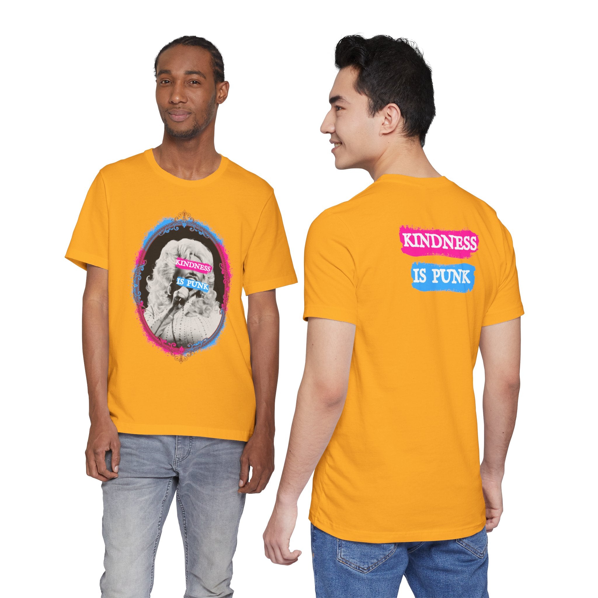 Kindness Is Punk Dolly Bella + Canvas T-Shirt - Vintage Punk Graphic Tee