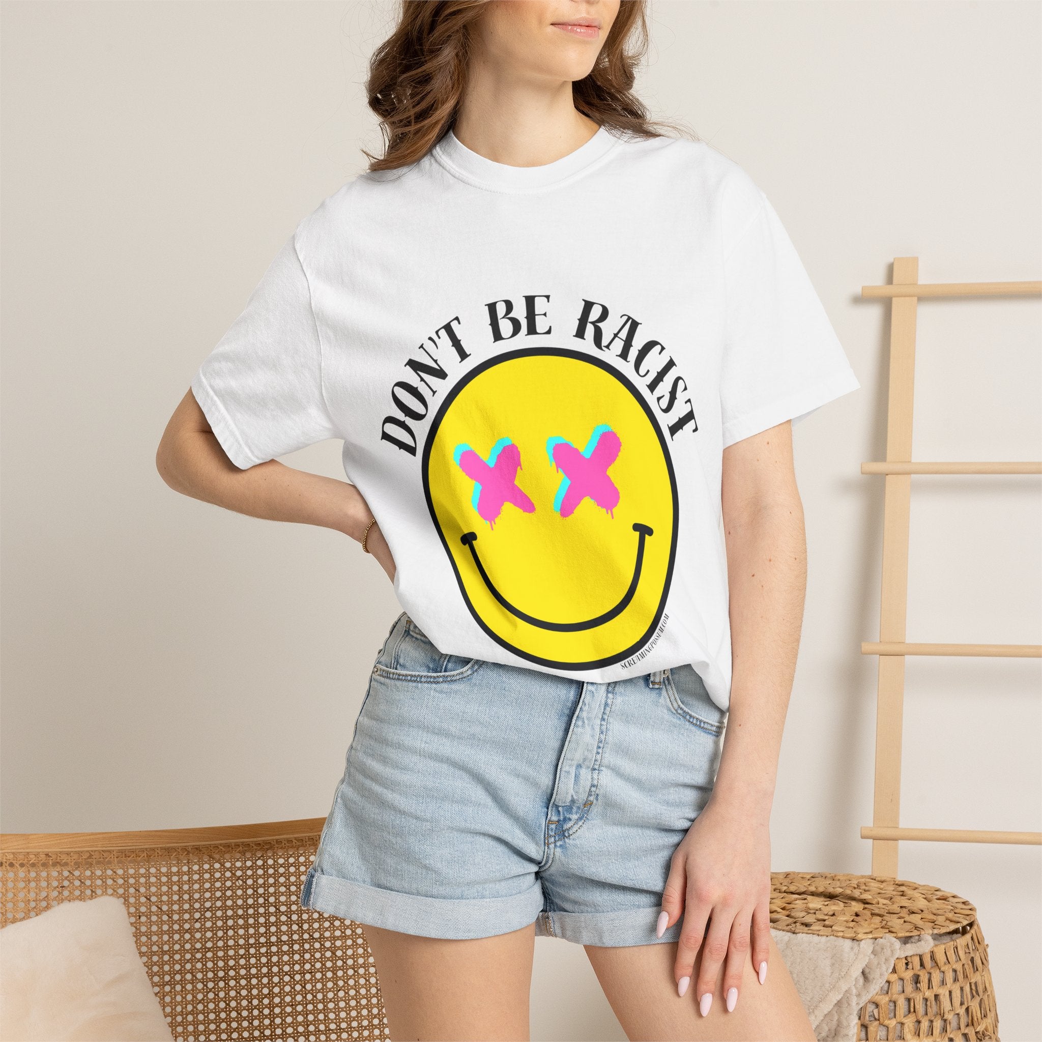 Don't Be Racist Mr. Smiley Comfort Colors T-Shirt