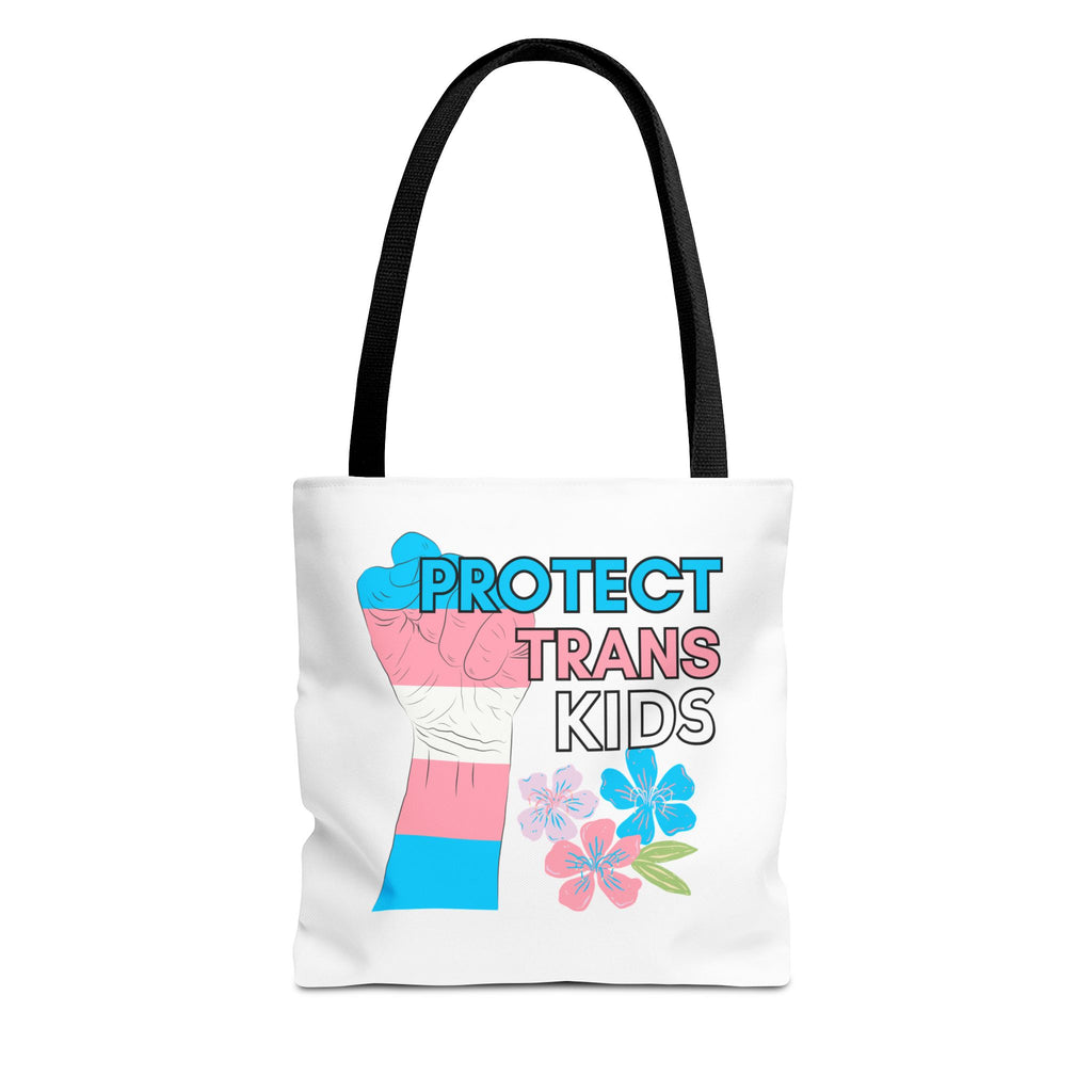 Protect Trans Kids Ally Tote Bag, LGBTQ Activist Market Bag, Support Gender Equality, Pride Flag Shoulder Bag, Social Justice Gift