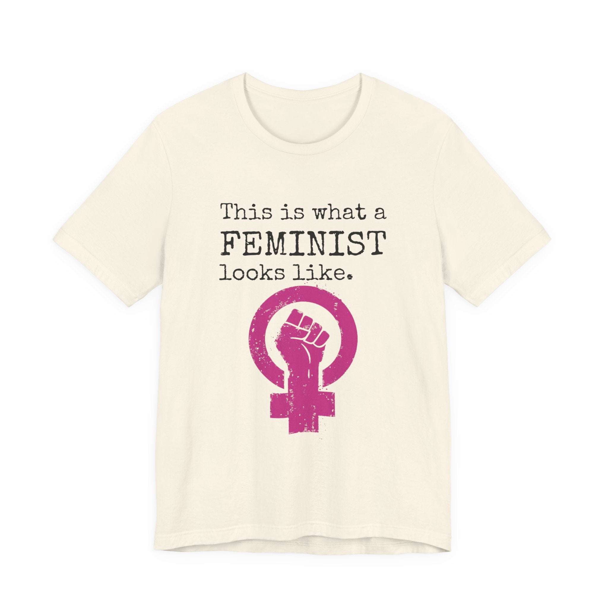 Feminist T‑Shirt — “This Is What a FEMINIST Looks Like” Pink Symbol Tee