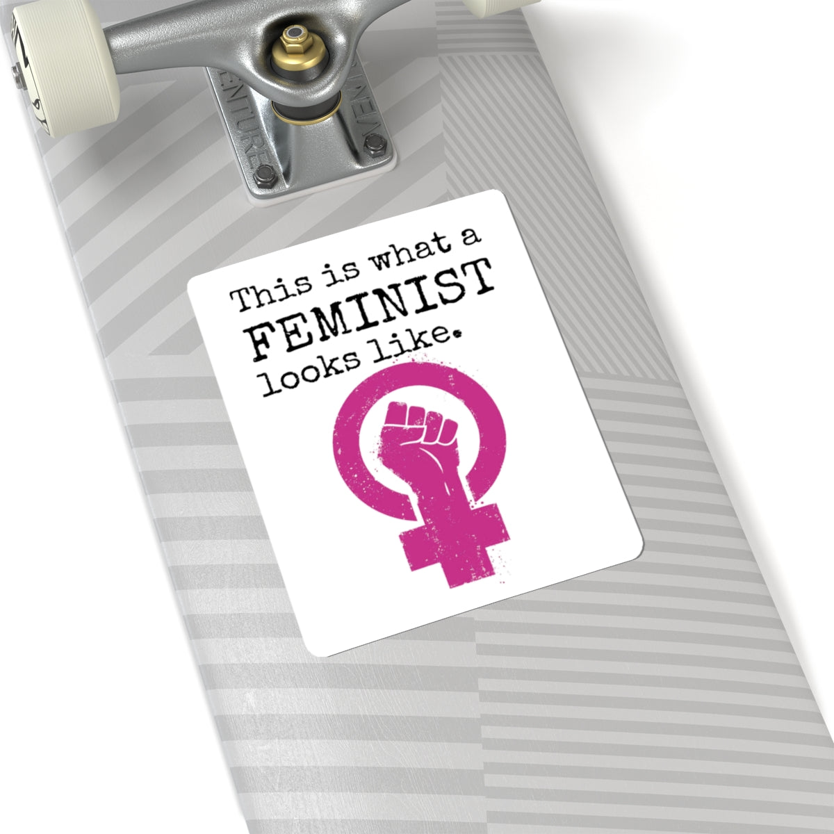 Feminist Symbol Kiss-Cut Sticker — "This is what a FEMINIST looks like."