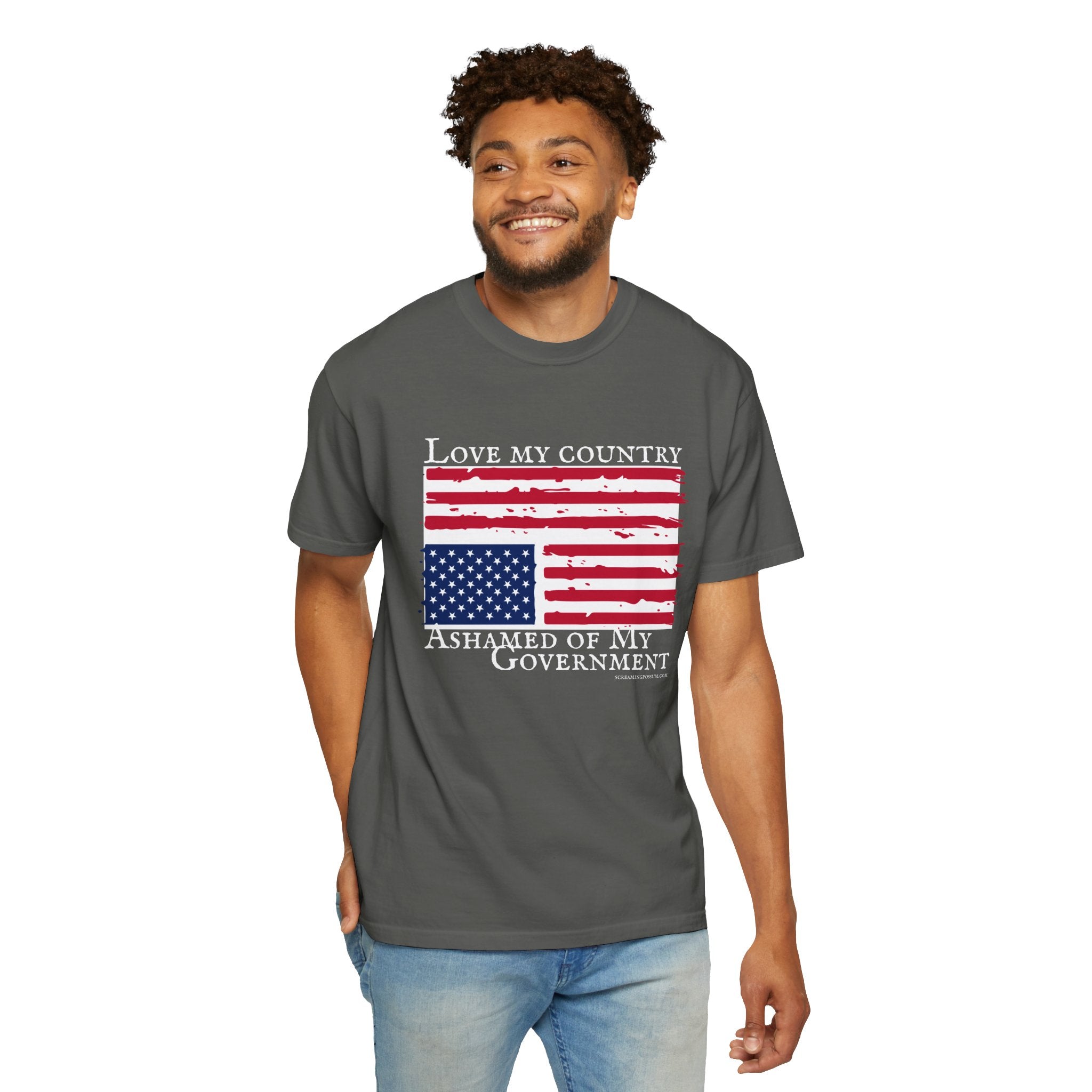 Love My Country, Ashamed of My Government Comfort Colors T-Shirt