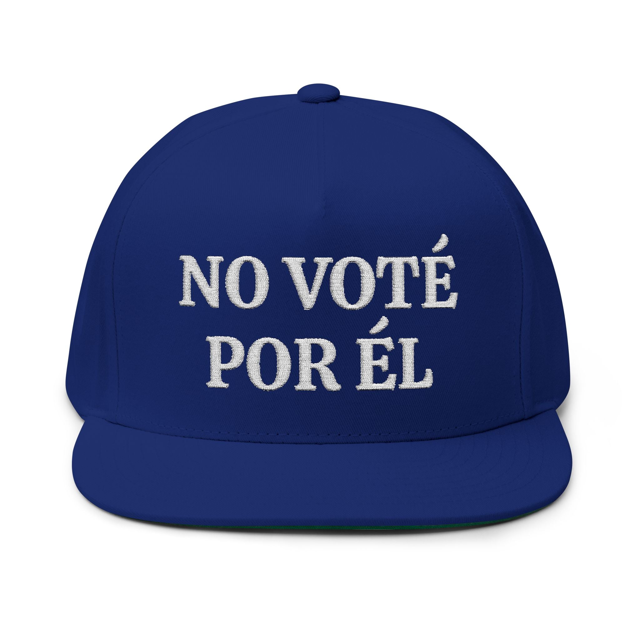 No Vote Por Él Embroidered Flatbill Snapback Hat