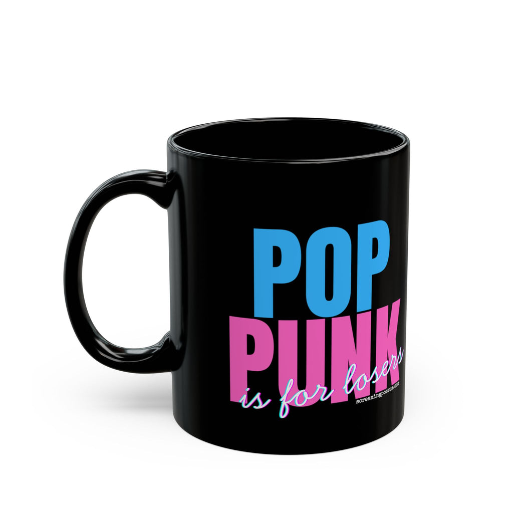Pop Punk Is For Losers Black Ceramic Coffee Mug