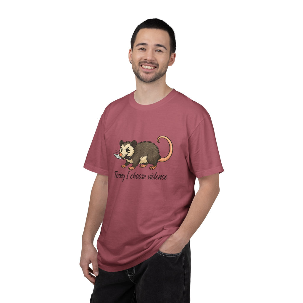 Possum Graphic Tee - "Today I Choose Violence" Funny Wildlife T-Shirt