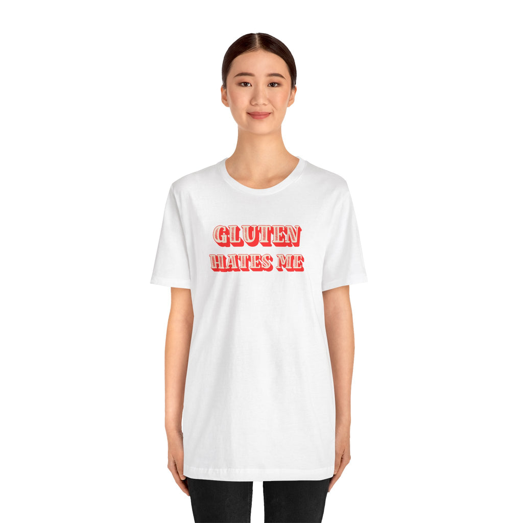 Gluten Hates Me Tee — Funny Celiac/Gluten-Free Shirt