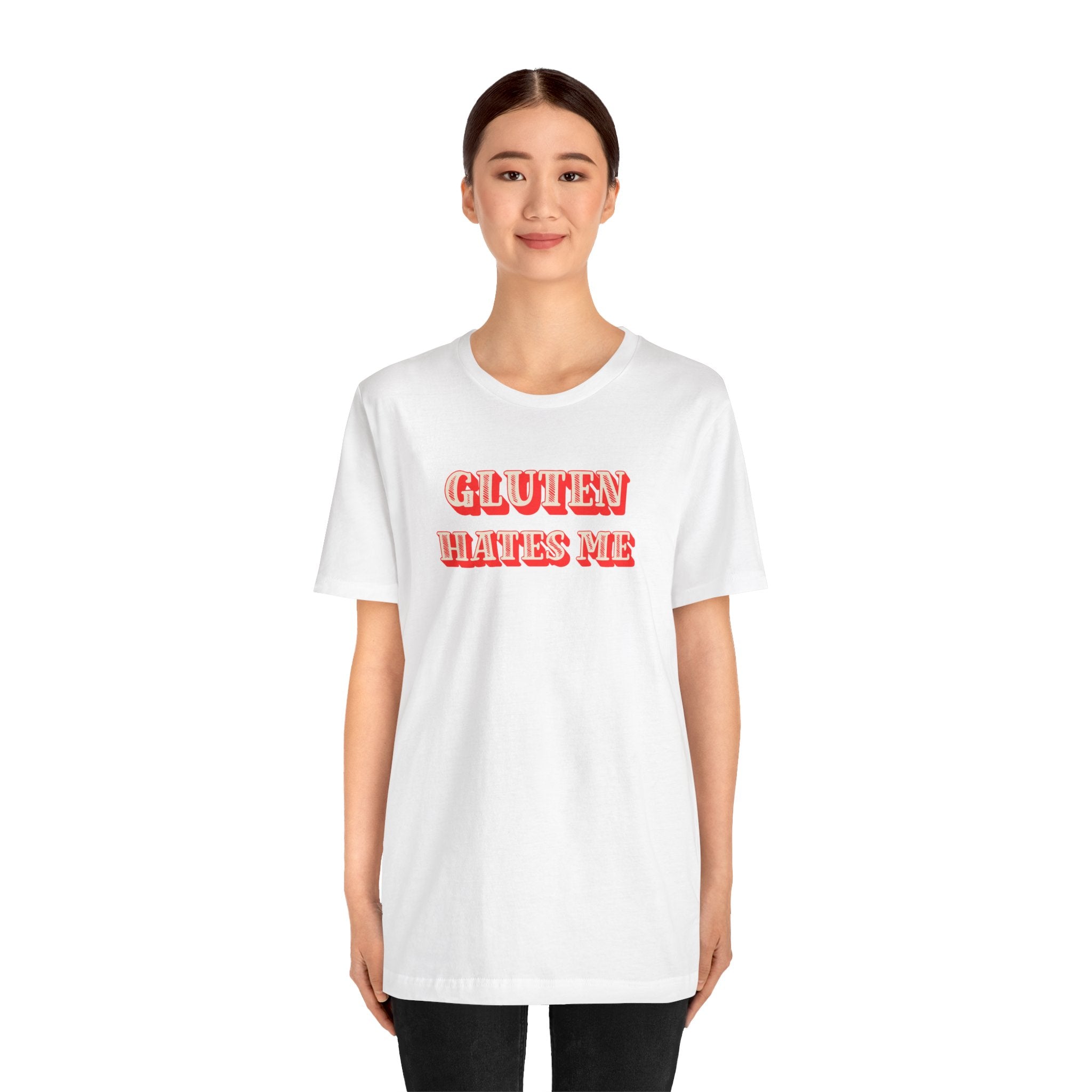 Gluten Hates Me Tee — Funny Celiac/Gluten-Free Shirt