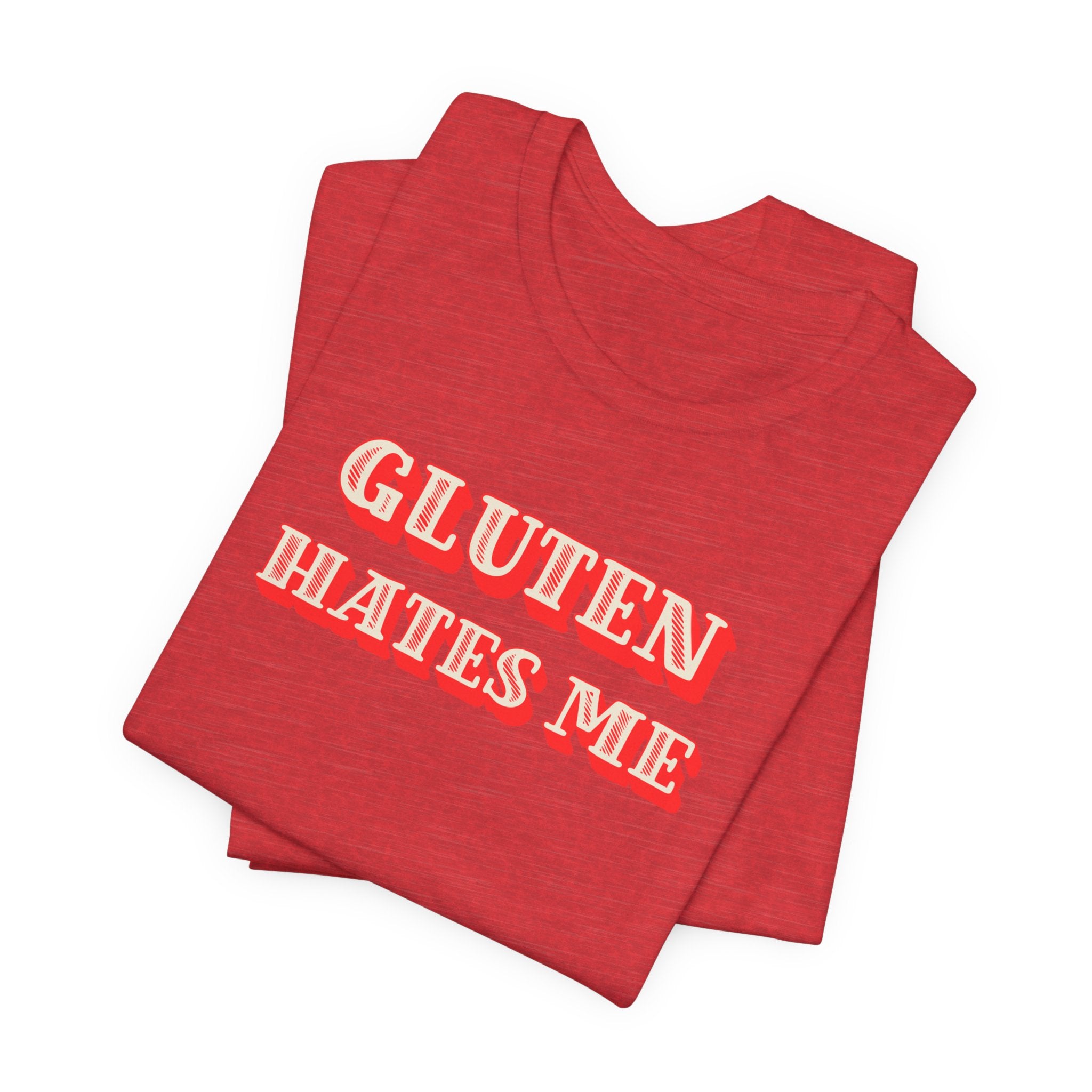 Gluten Hates Me Tee — Funny Celiac/Gluten-Free Shirt