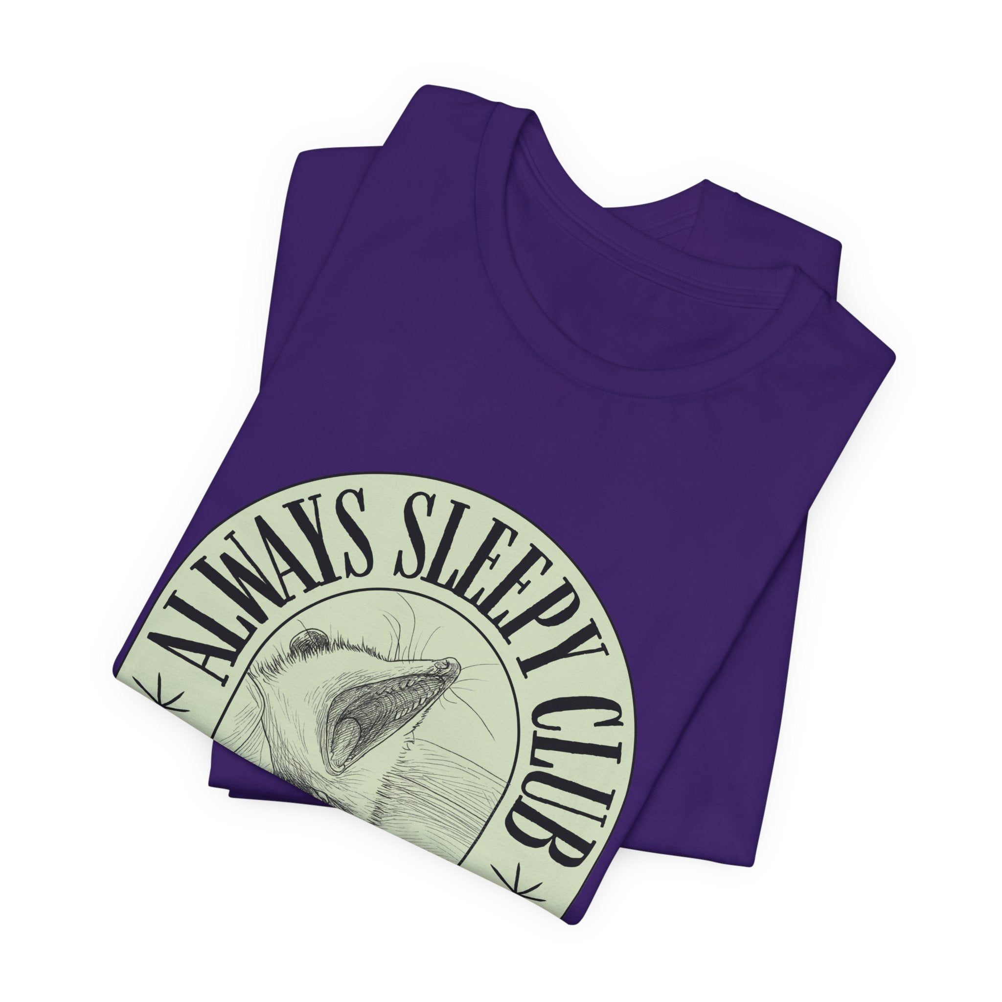 Always Sleepy Club T‑Shirt — Founding Member Yawning Possum Graphic Tee