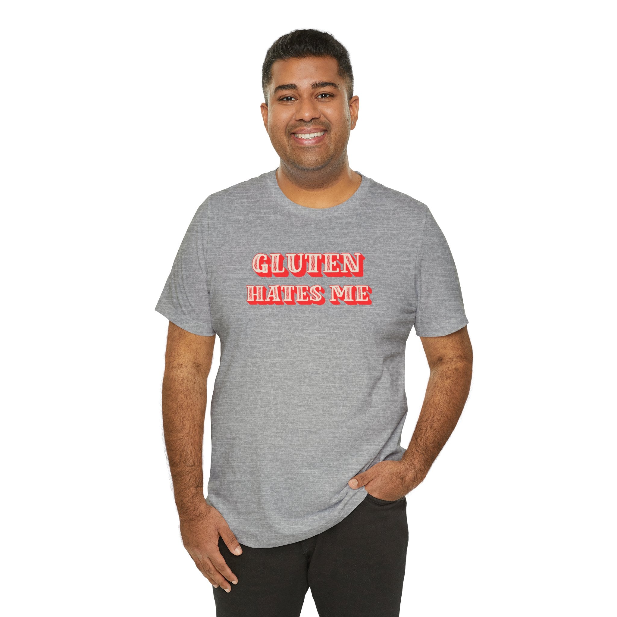 Gluten Hates Me Tee — Funny Celiac/Gluten-Free Shirt