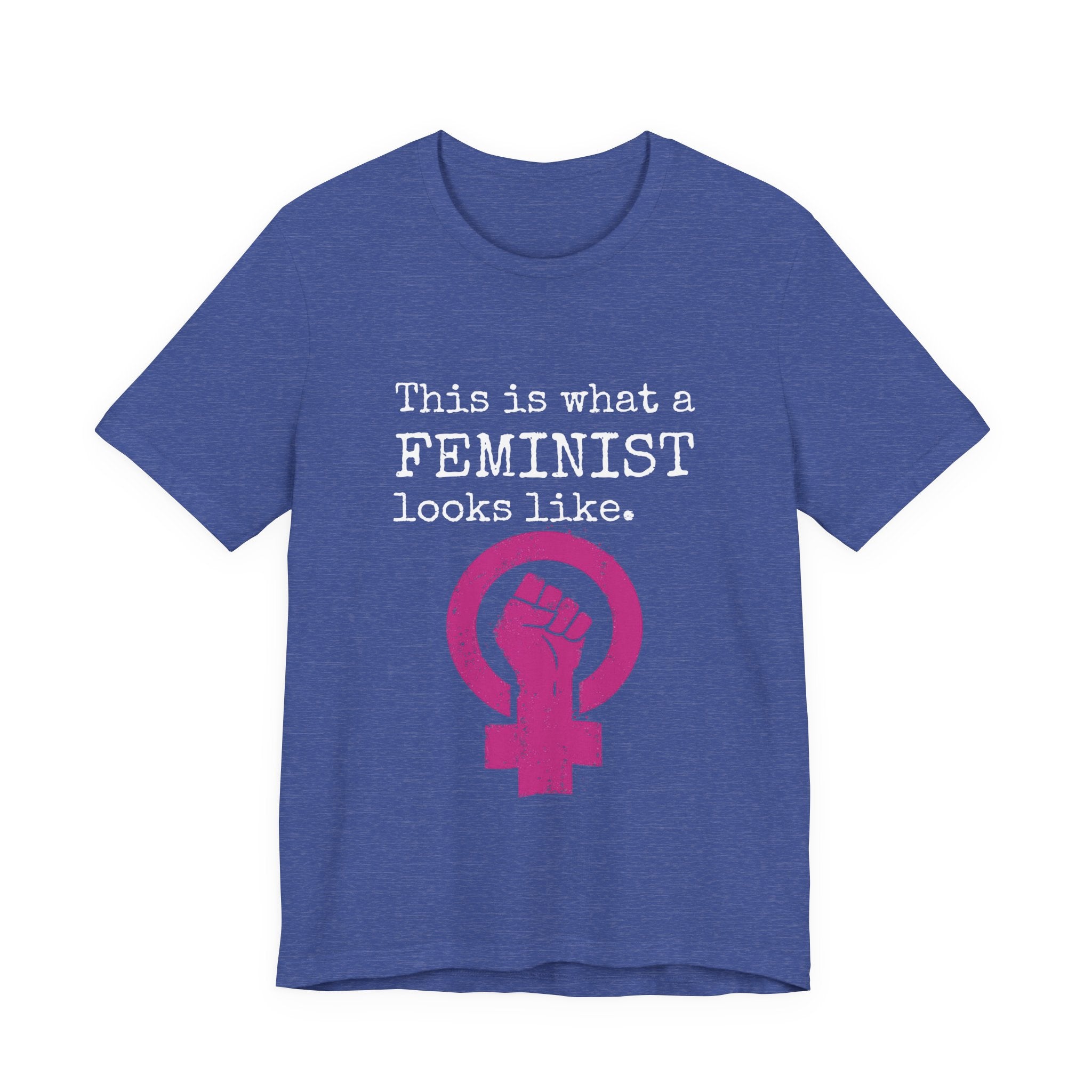 Feminist T‑Shirt — “This Is What a FEMINIST Looks Like” Pink Symbol Tee