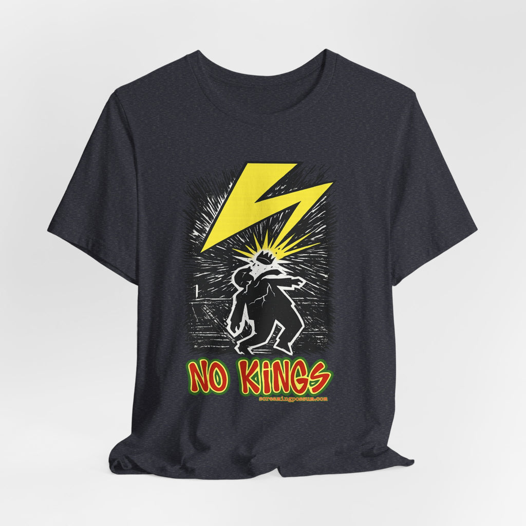 No Kings Lightning Bolt Bella + Canvas T-Shirt