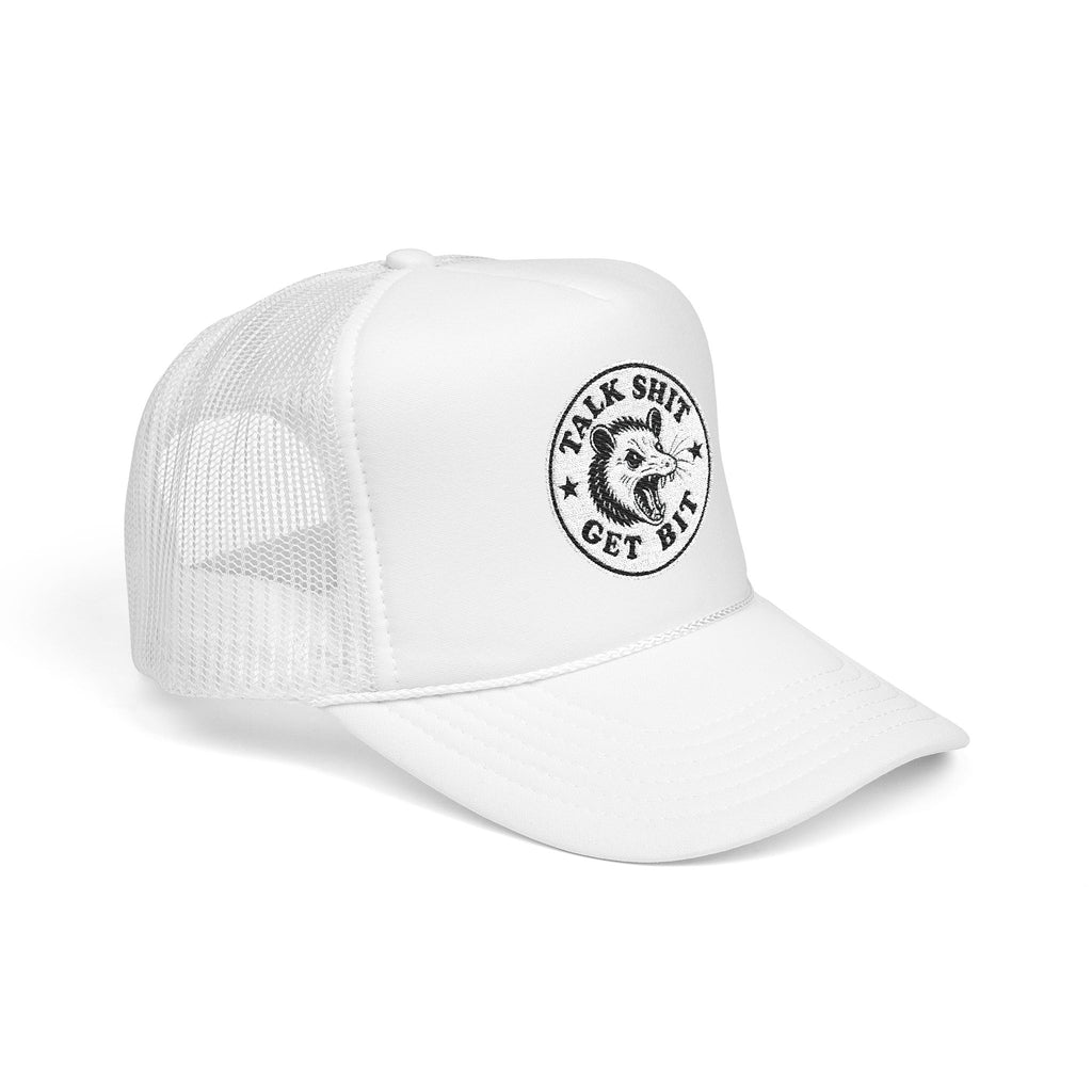 Talk Shit Get Bit Embroidered Patch Trucker Hat