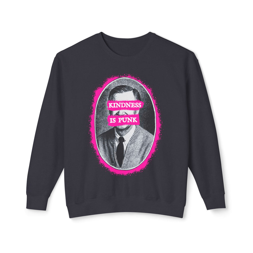 Mr Roger's "Kindness Is Punk" Comfort Colors Crewneck Sweatshirt — Lightweight