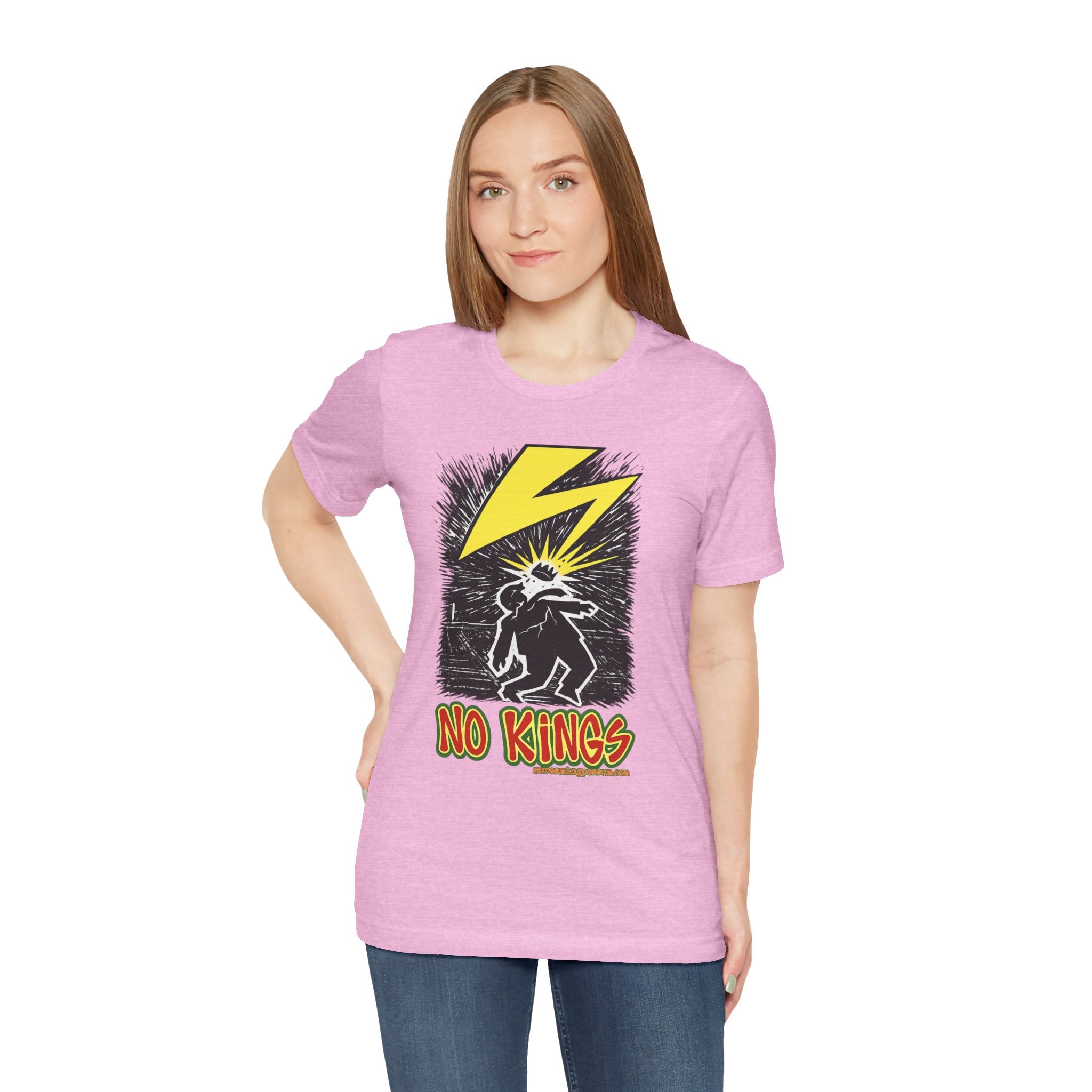 No Kings Lightning Bolt Bella + Canvas T-Shirt