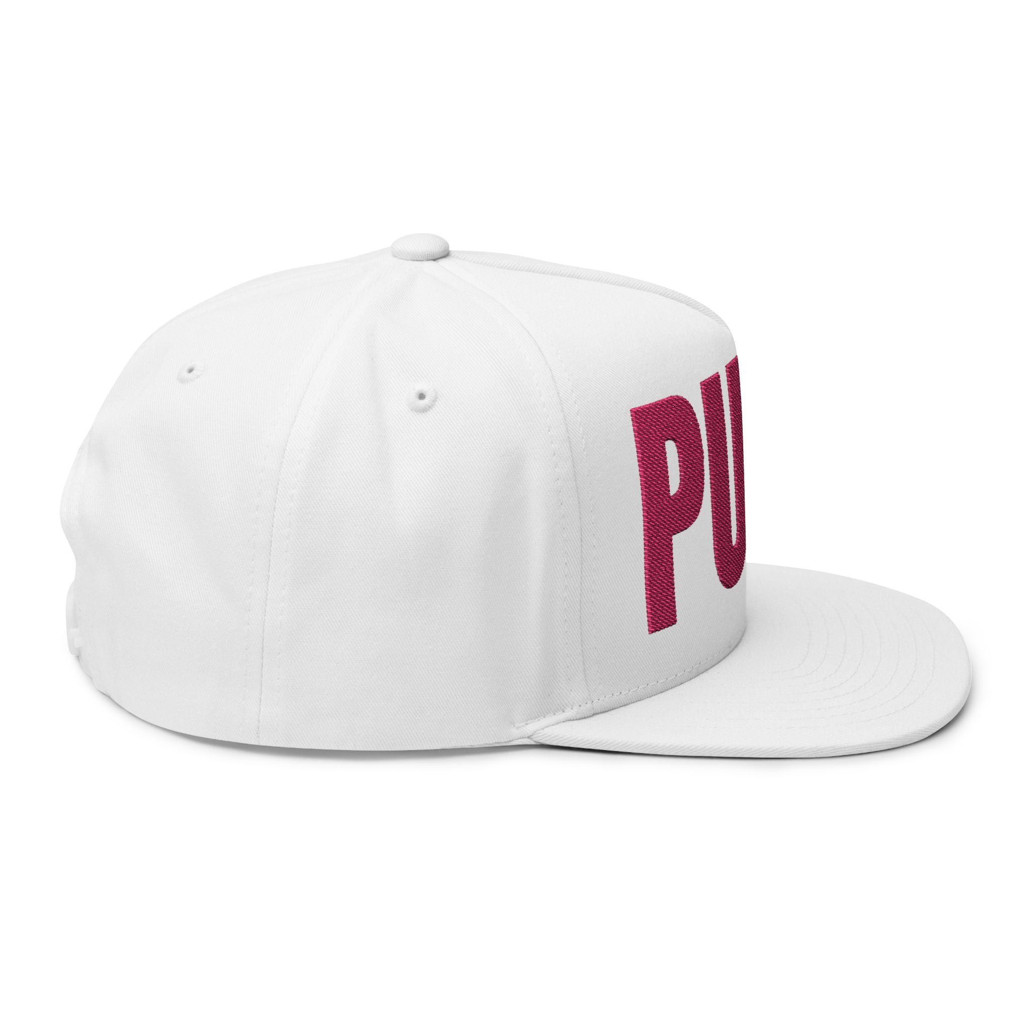 Punk Embroidered Flat Bill Cap