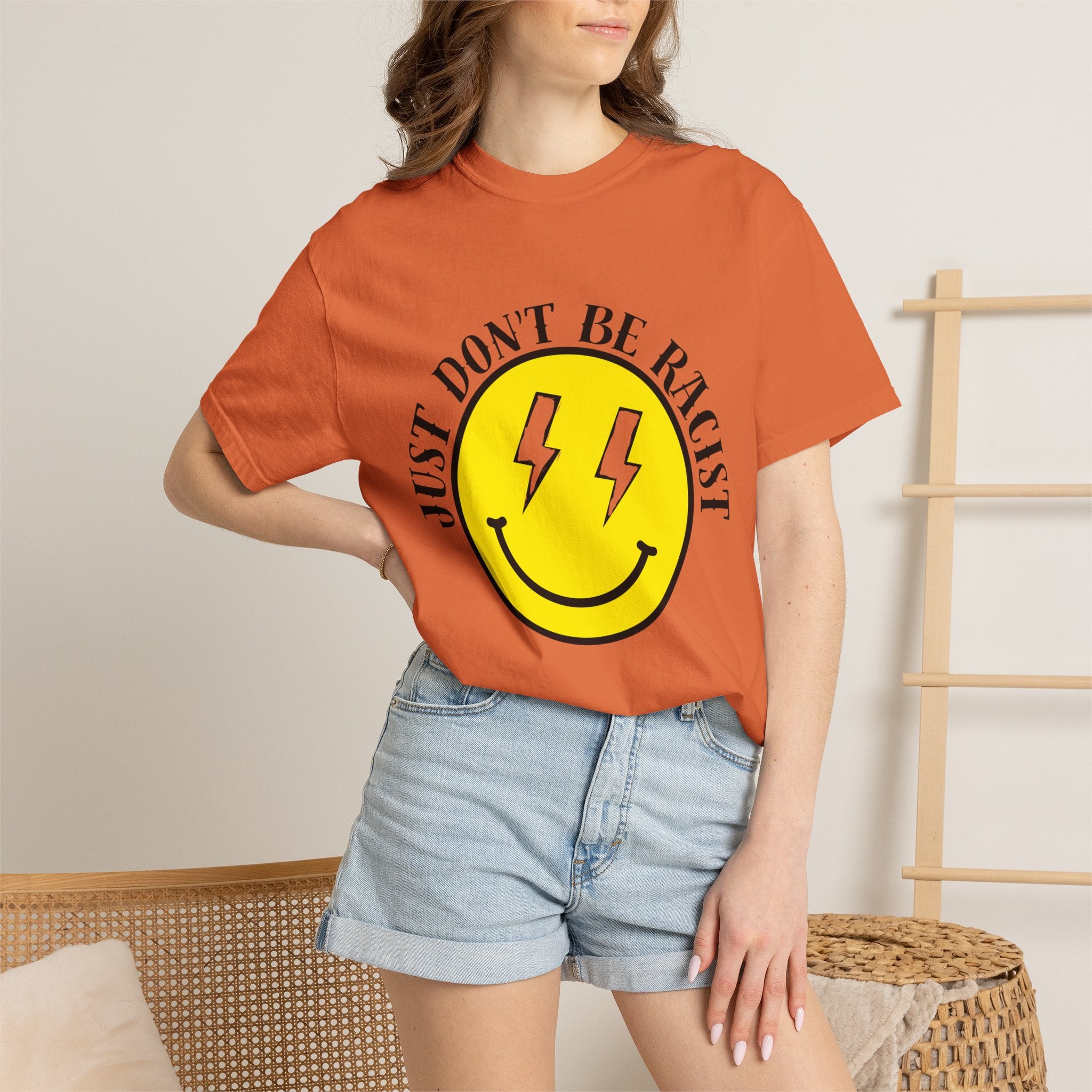 Just Don't Be Racist Smiley Comfort Colors T-Shirt