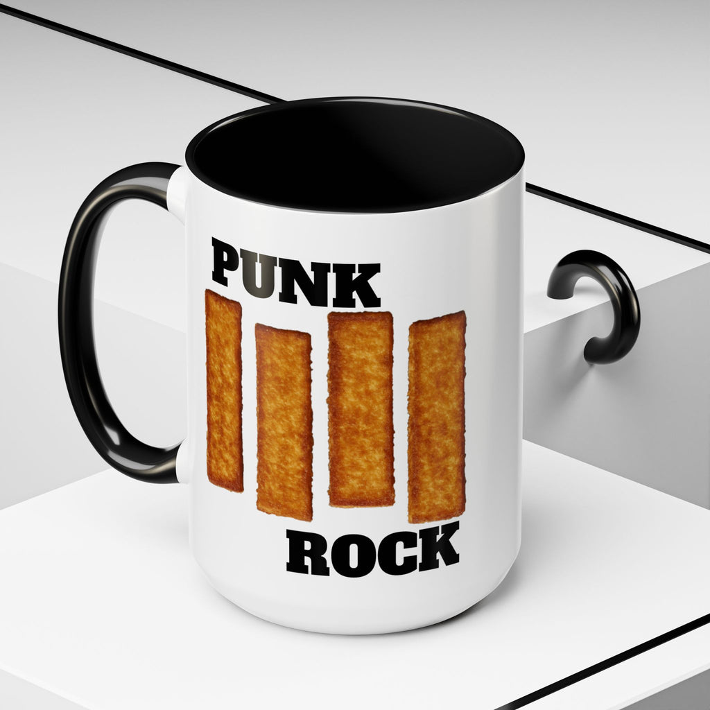Punk Rock Breakfast Coffee Mug - Perfect for Music Lovers, Unique Gift, Tea or Coffee Lover, Home Decor, Coffee Time