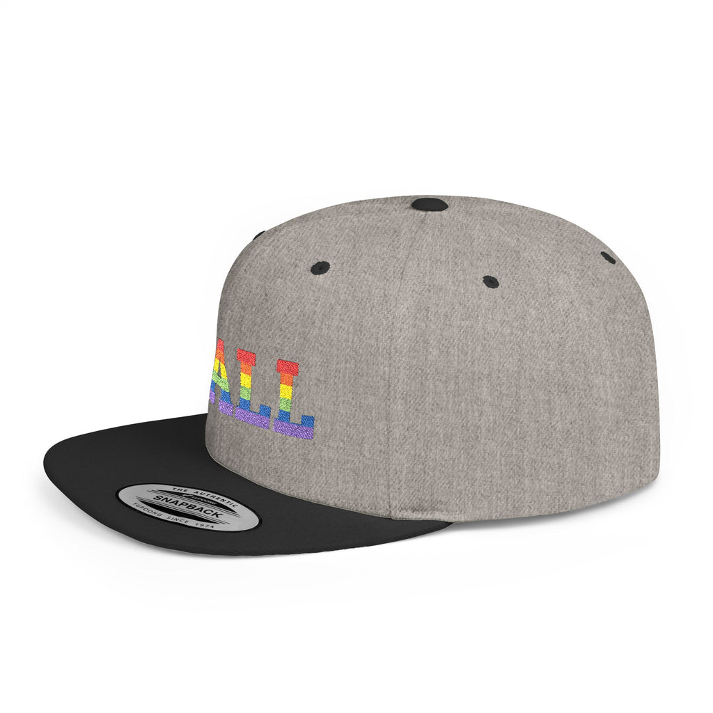 Rainbow "Y'ALL" Pride Flat Bill Snapback Hat