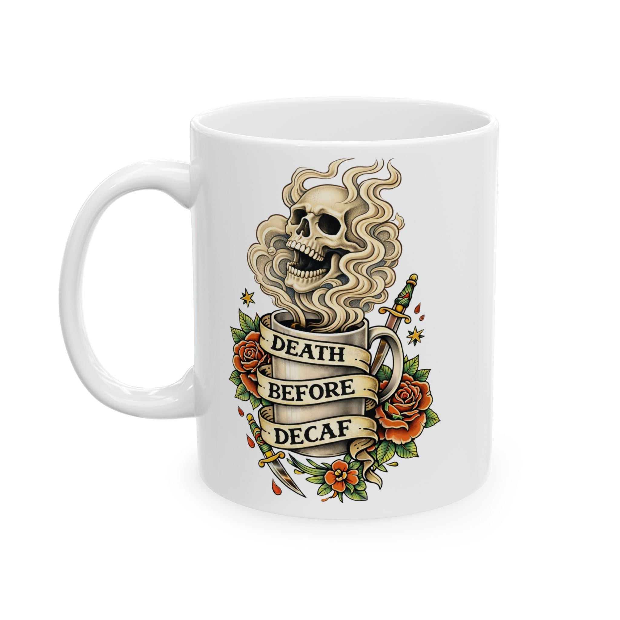 Death Before Decaf Coffee Mug