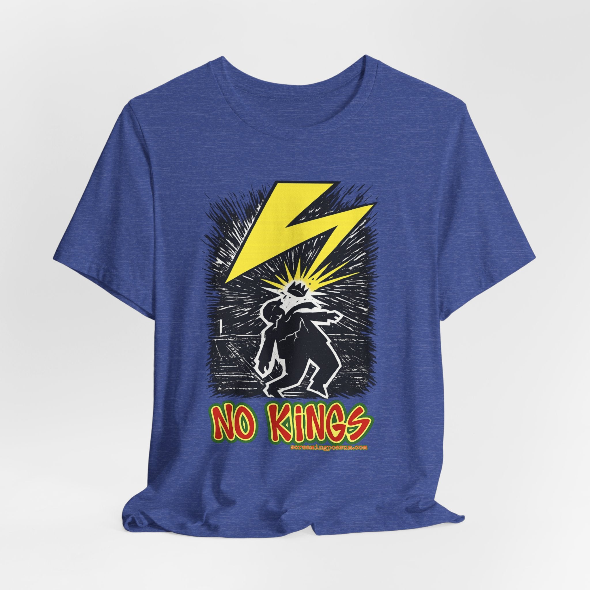 No Kings Lightning Bolt Bella + Canvas T-Shirt