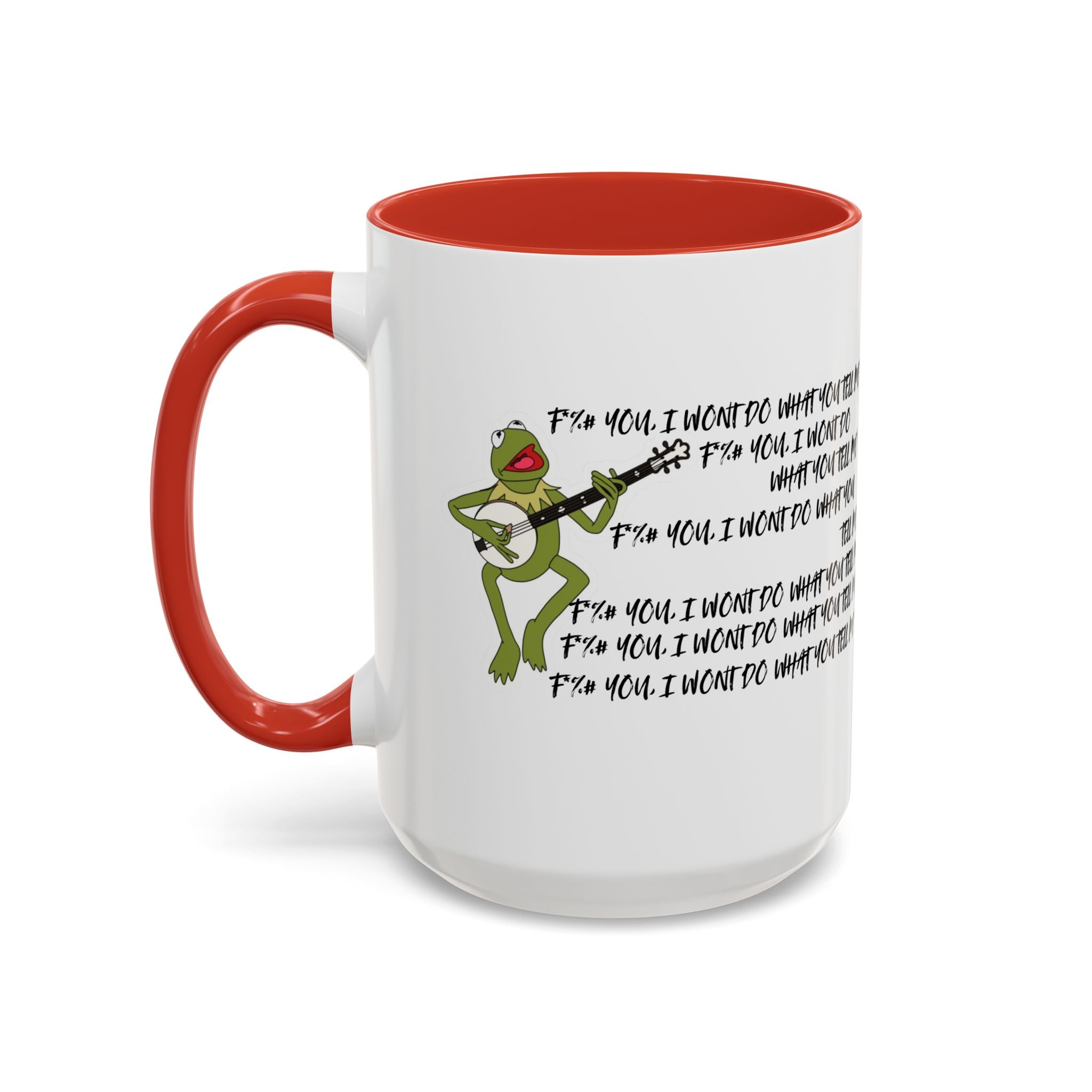 Kermit Sings RATM Killing In The Name Coffee Mug - Perfect for Music Lovers, Unique Gift, Coffee Lover,