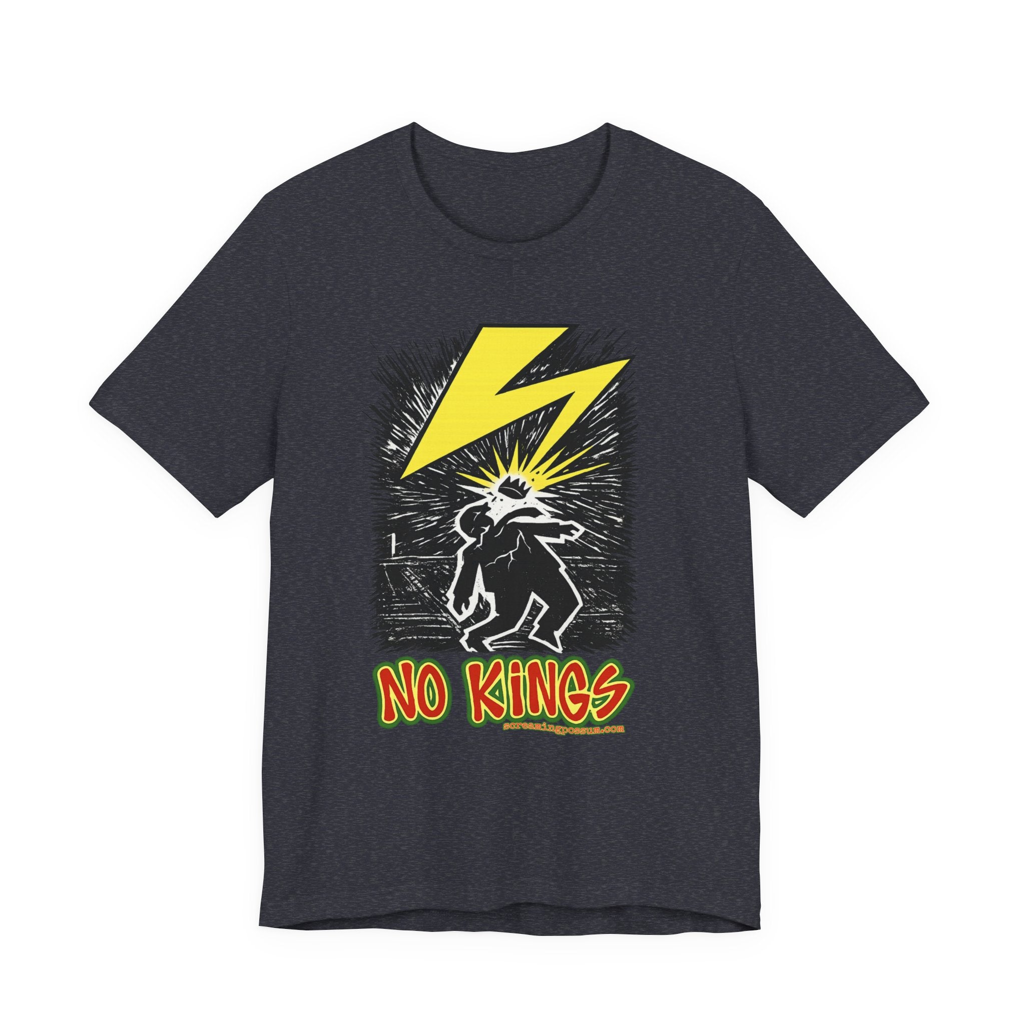 No Kings Lightning Bolt Bella + Canvas T-Shirt