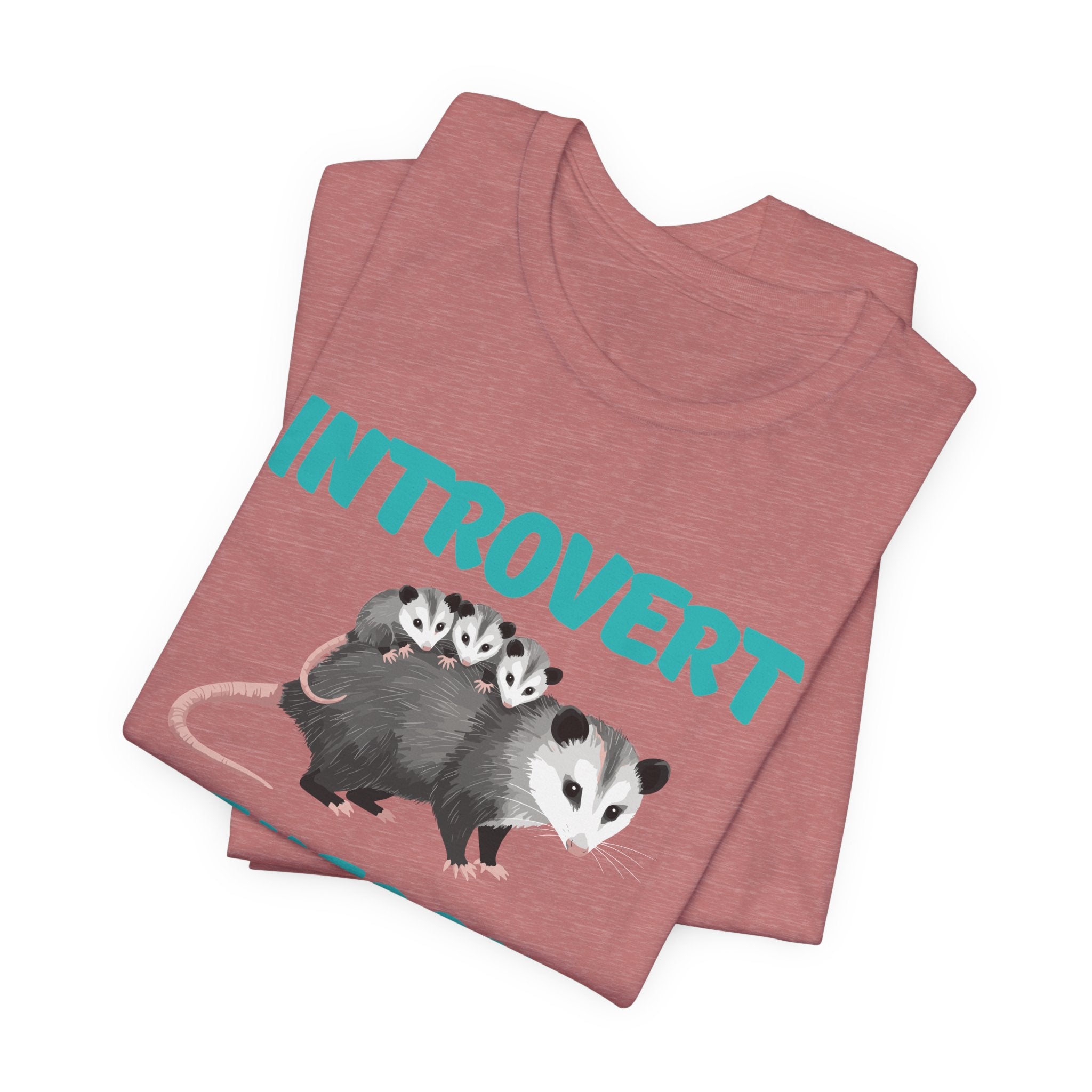 Introvert Energy T-Shirt — Cute Opossum Graphic Tee from Screaming Possum