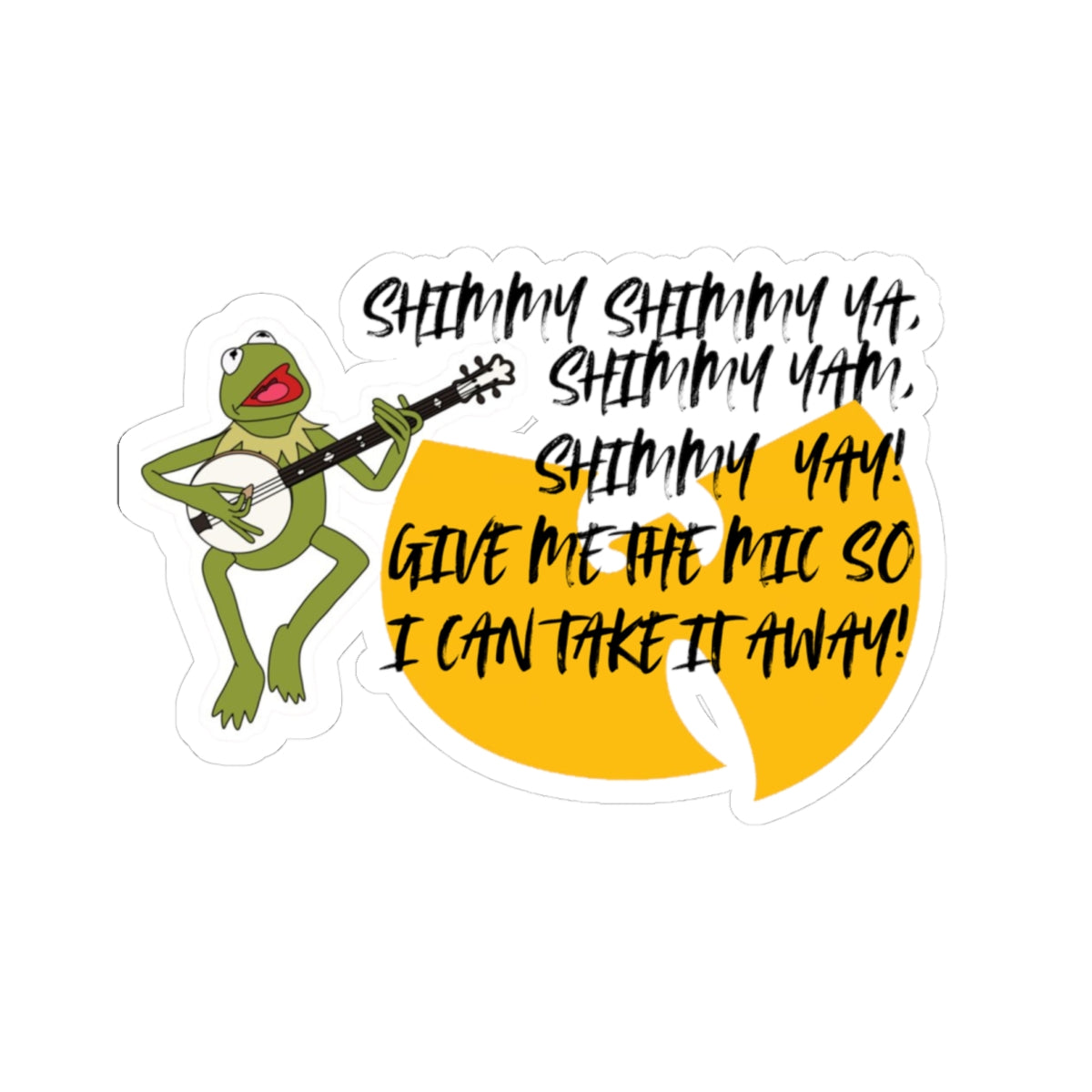 Kermit sings ODB Kiss-Cut Stickers, Ol' Dirty Bastard, Wu-Tang Clan Music Stickers, Vinyl Decals, Gift Musicians, Laptop Stickers