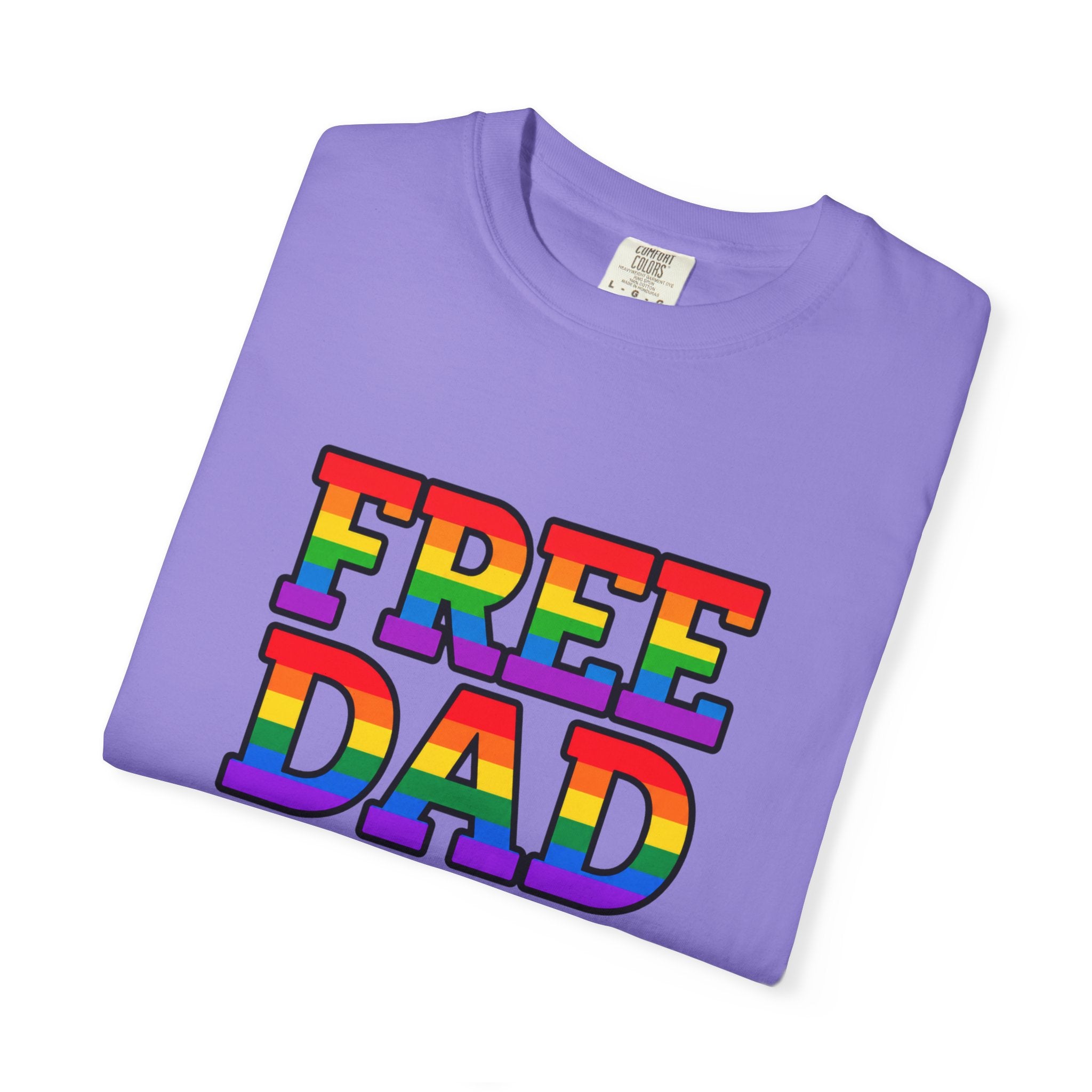 Free Dad Hugs Rainbow Pride Comfort Colors T-Shirt