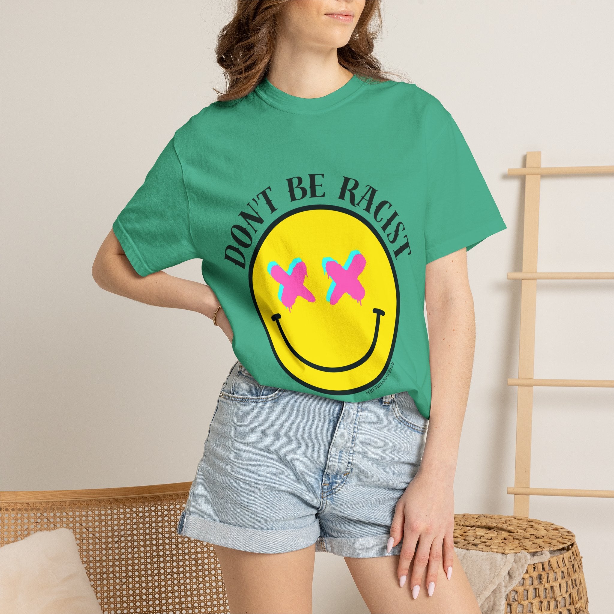Don't Be Racist Mr. Smiley Comfort Colors T-Shirt