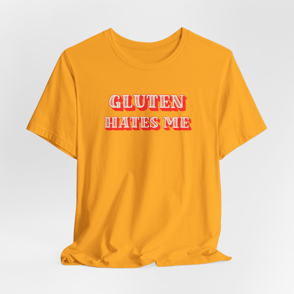 Gluten Hates Me Tee — Funny Celiac/Gluten-Free Shirt