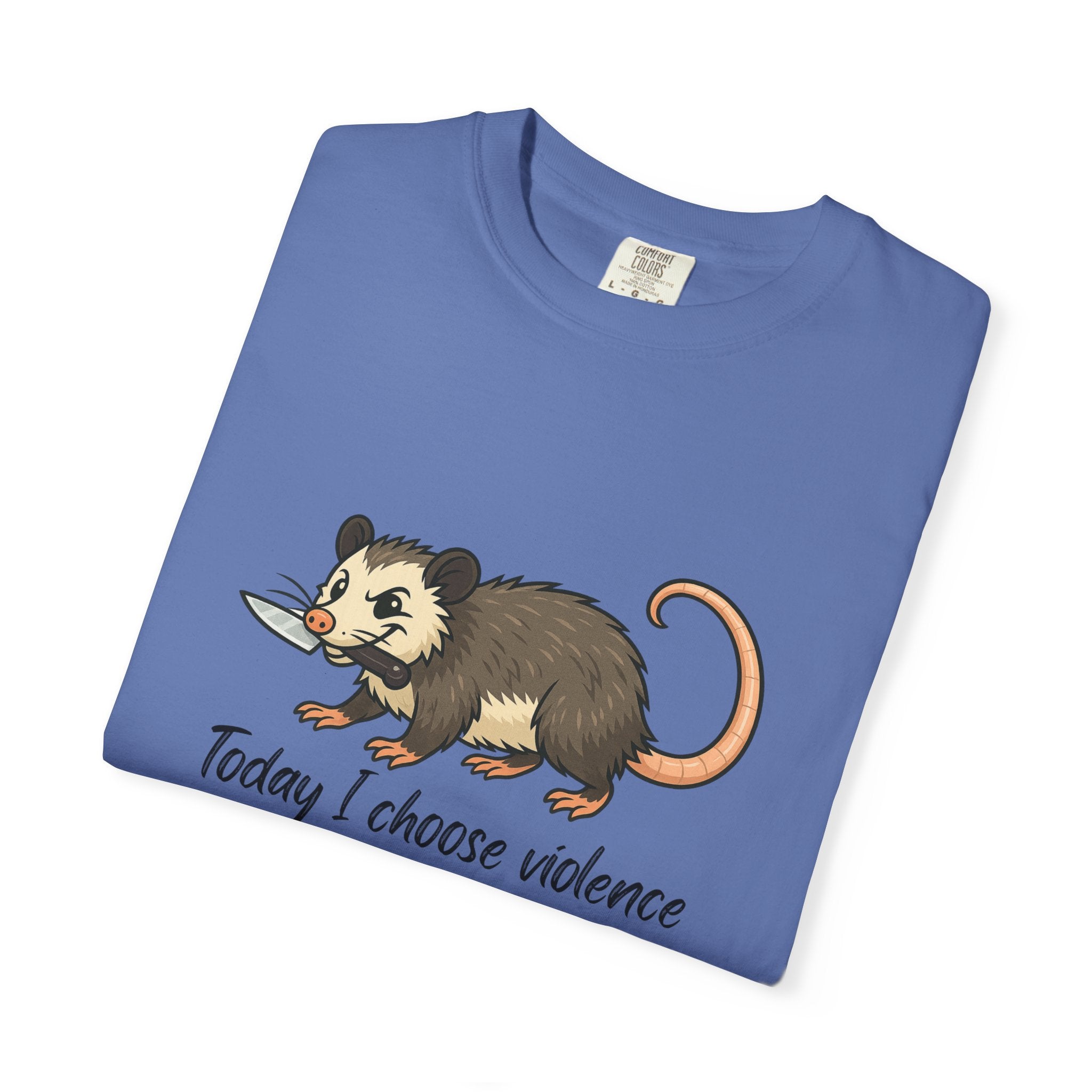 Possum Graphic Tee - "Today I Choose Violence" Funny Wildlife T-Shirt