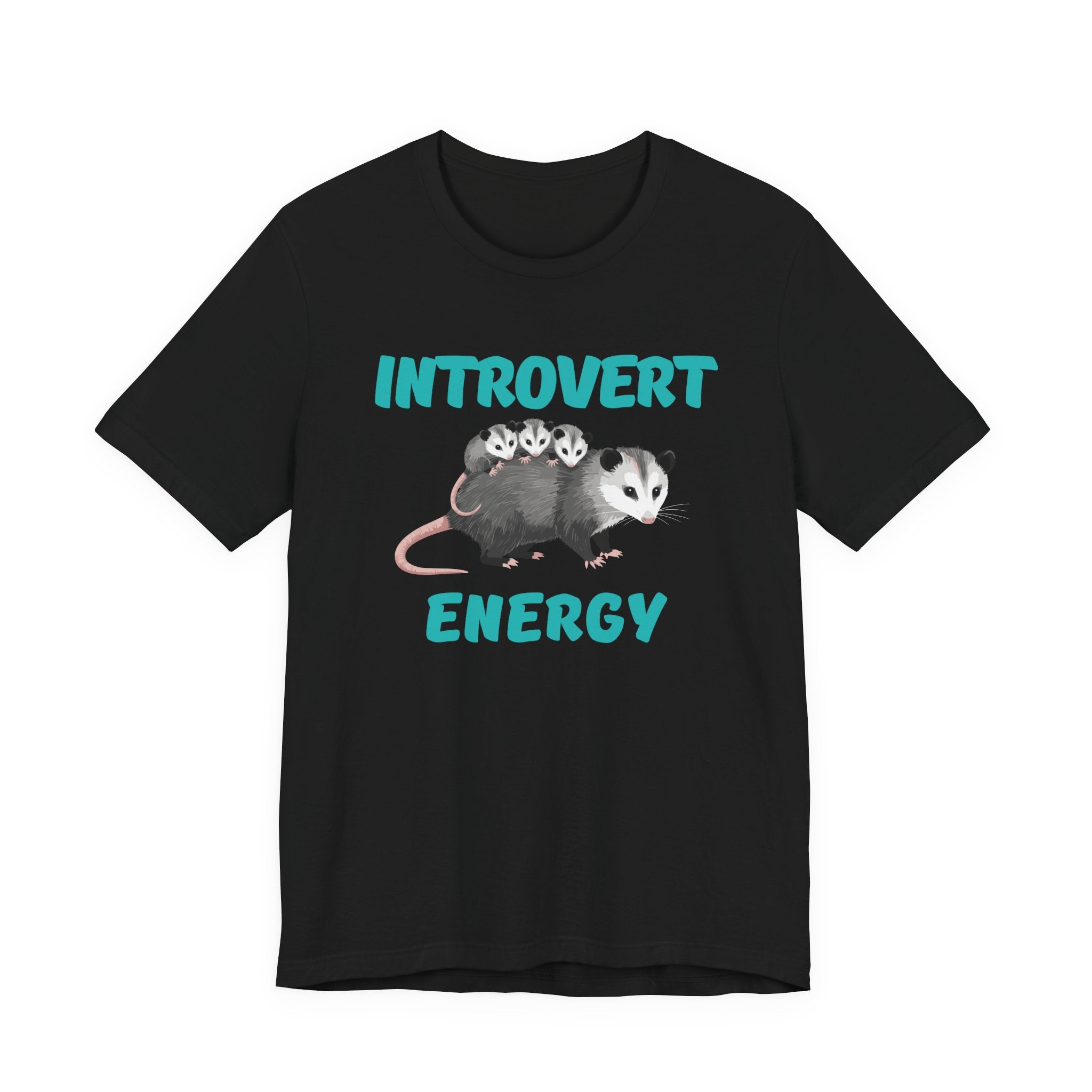 Introvert Energy T-Shirt — Cute Opossum Graphic Tee from Screaming Possum
