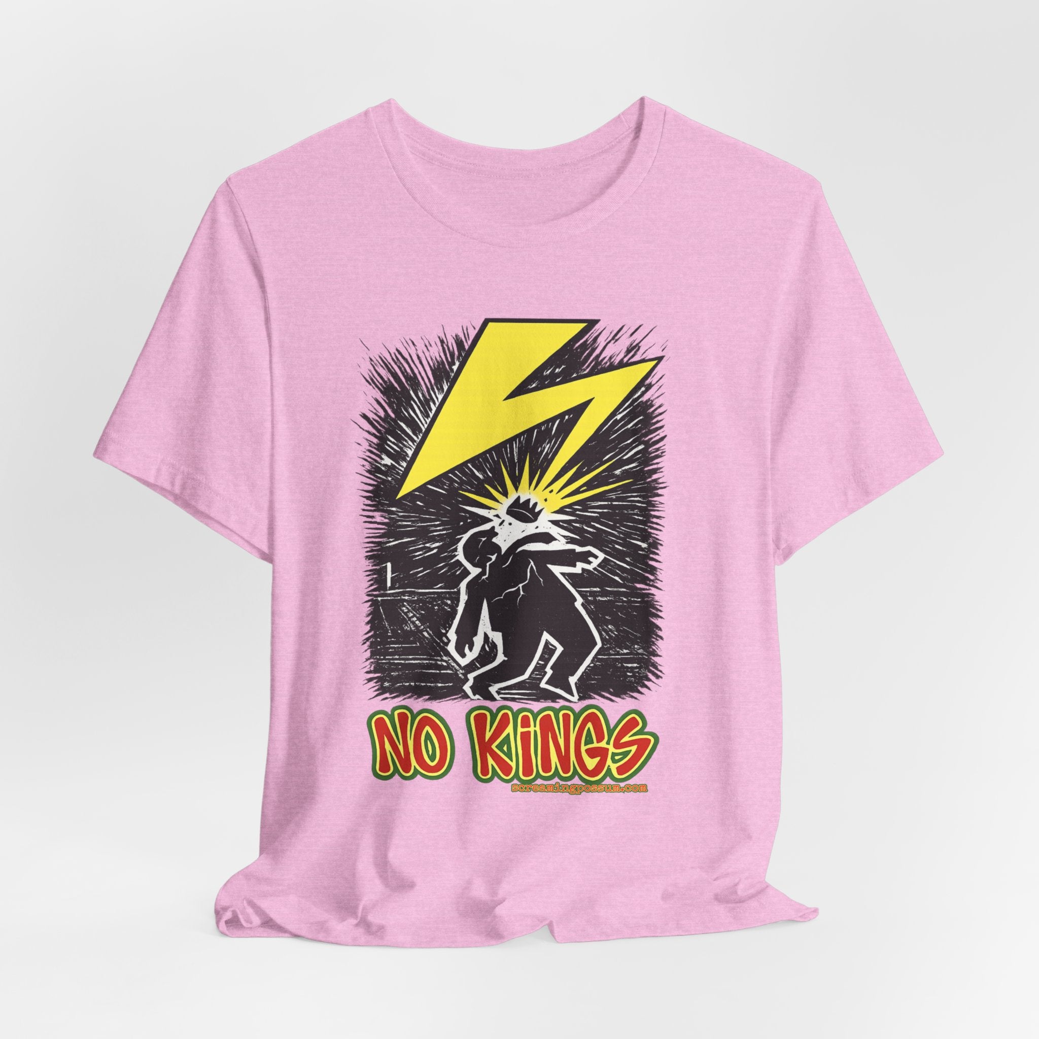 No Kings Lightning Bolt Bella + Canvas T-Shirt