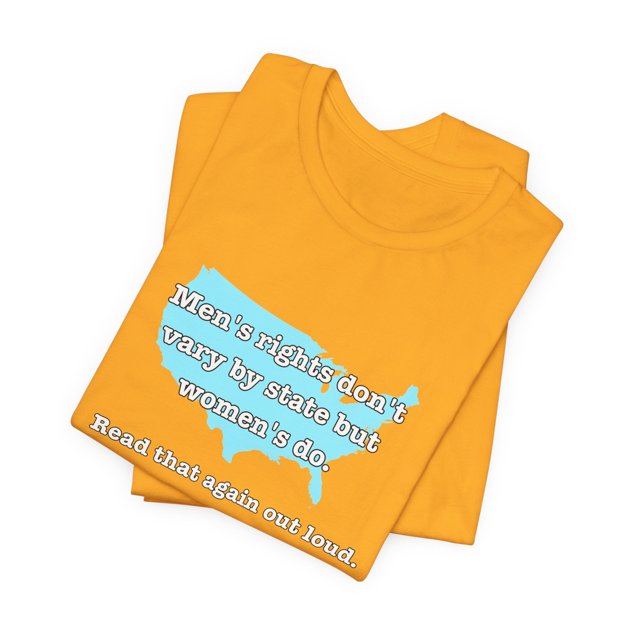Men's Rights Don't Vary By State But Women's Do Vintage Feminist GraphicBella + Canvas T-Shirt