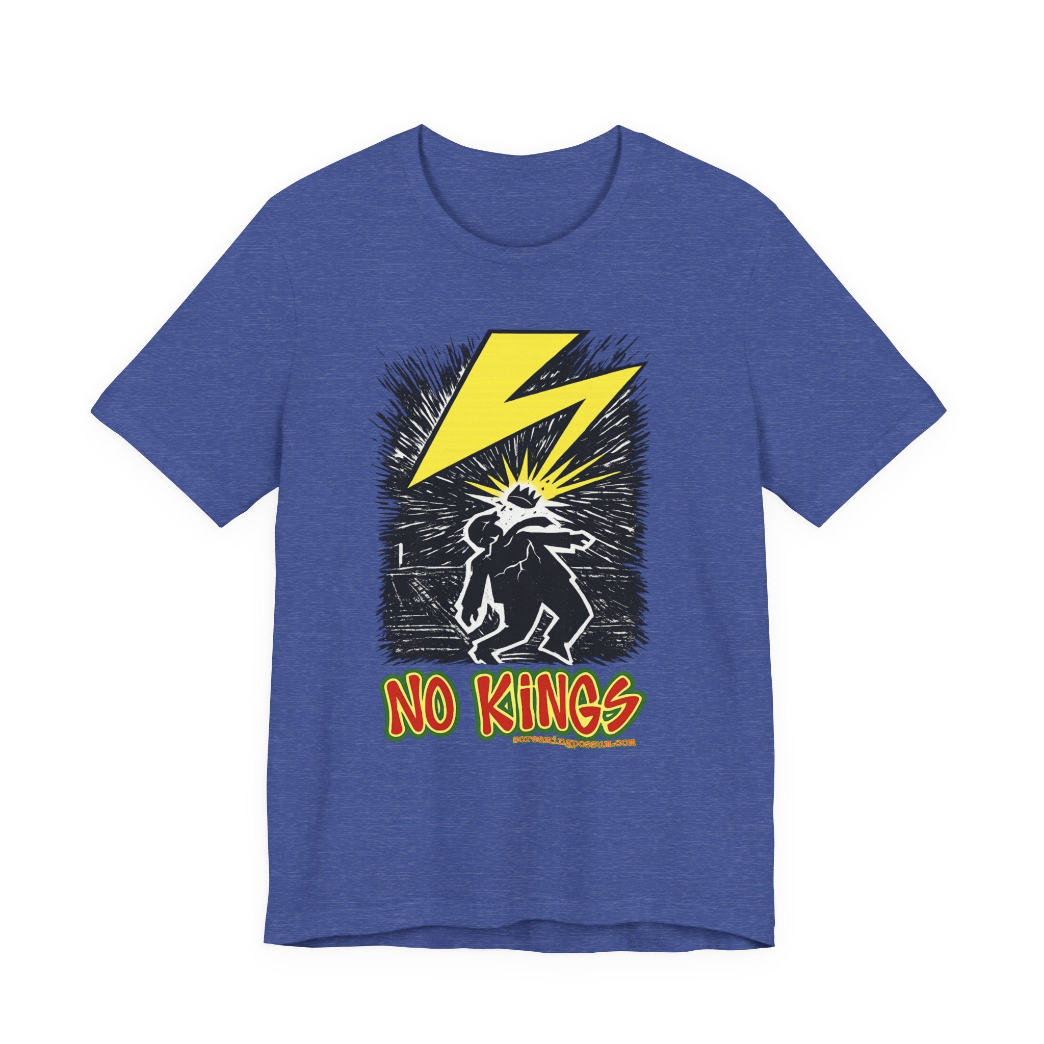 No Kings Lightning Bolt Bella + Canvas T-Shirt