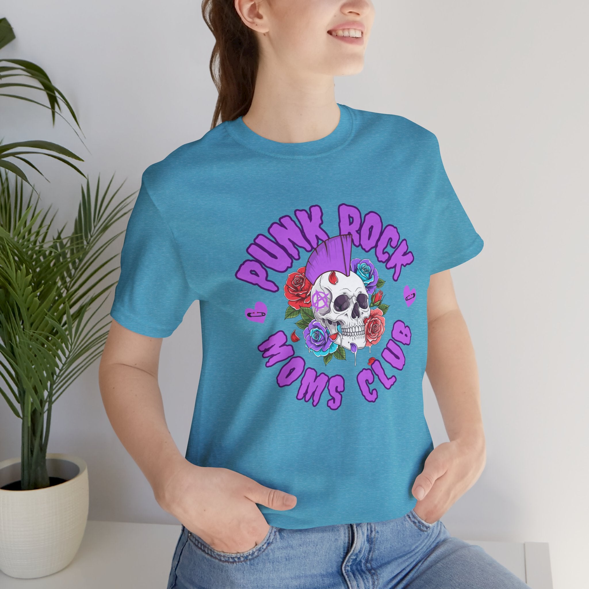Punk Rock Moms Club — Skull & Roses Bella + Canvas T-Shirt